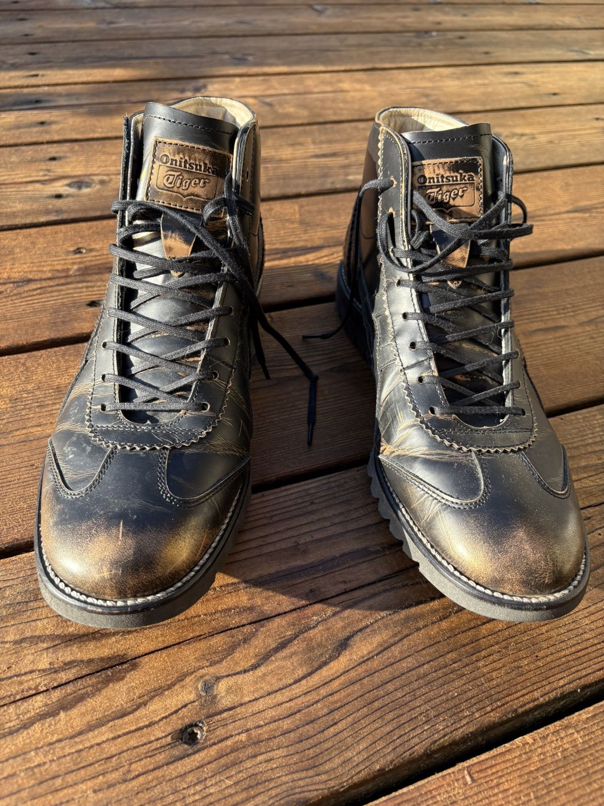 Onitsuka Tiger Onitsuka Tiger Japan Release Leather Hi-Top Shoes Size US 7.5 / EU 40-41 - 2 Thumbnail