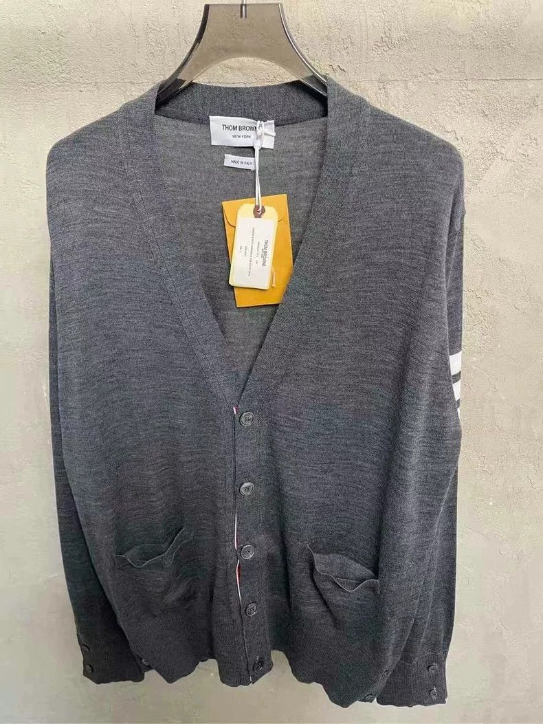 Thom Browne Thom Browne Gray wool sweater Size US L / EU 52-54 / 3 - 3 Thumbnail