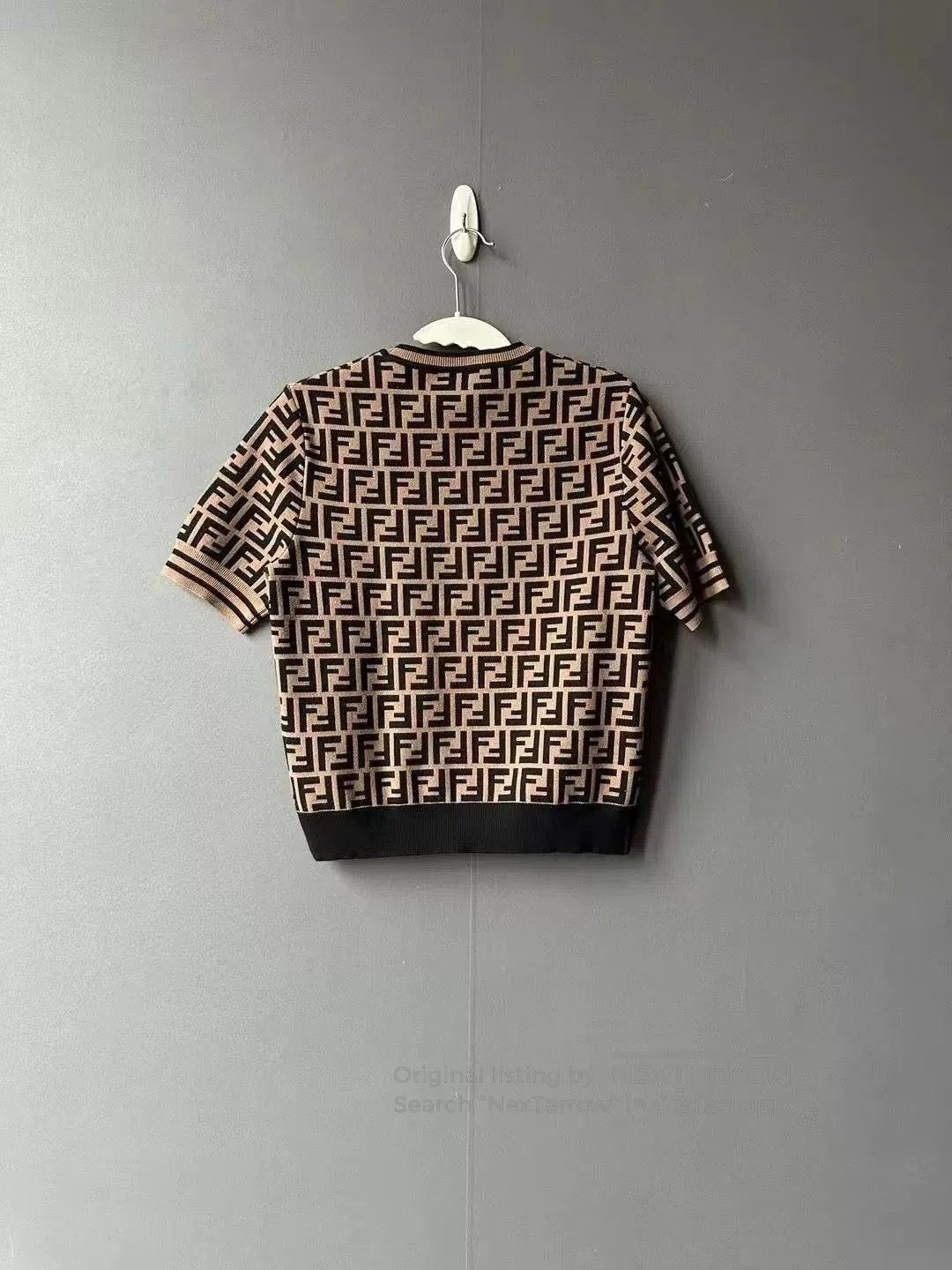 Fendi Fendi Brown All-Over Print Knit Top. Size S / US 4 / IT 40 - 2 Thumbnail