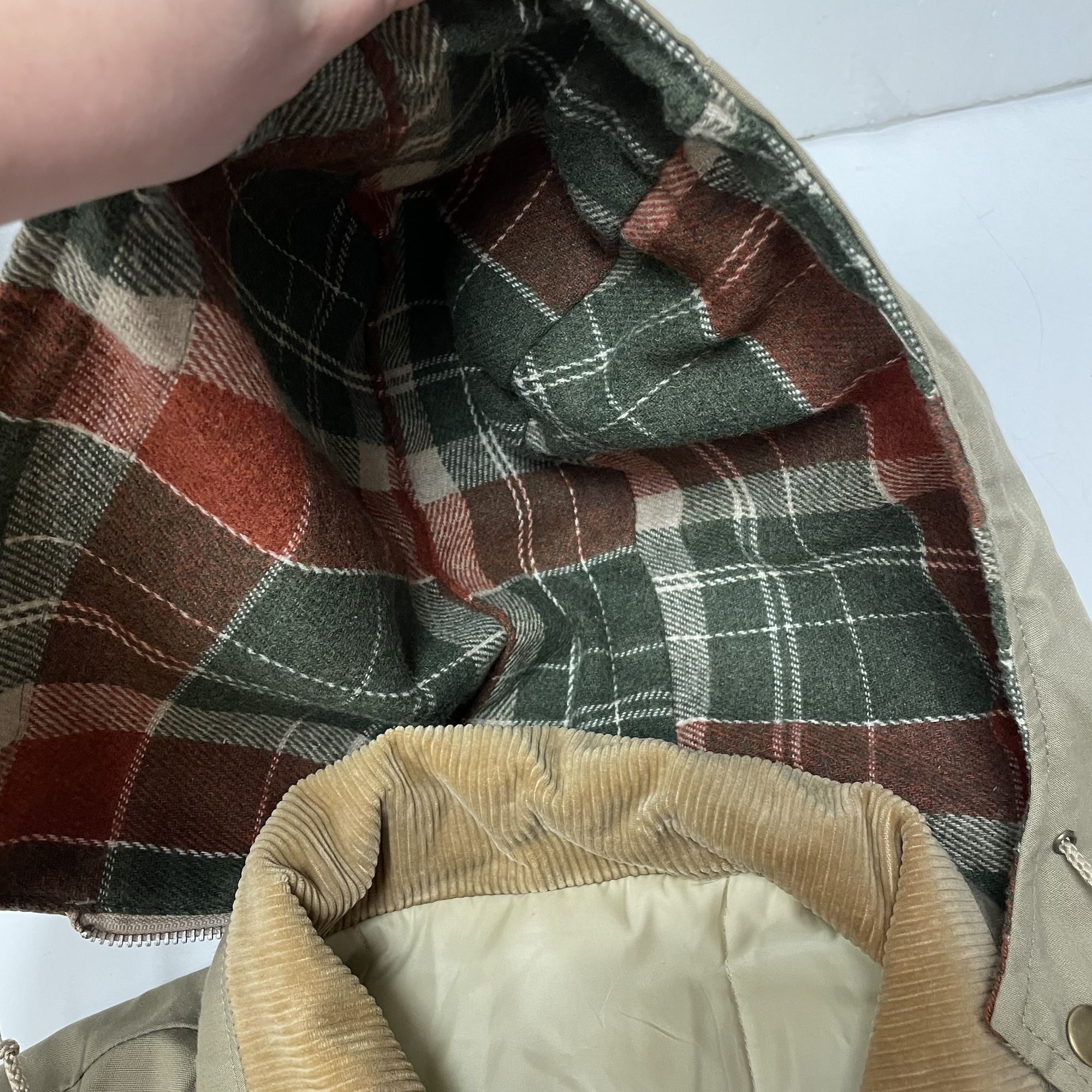 Other Vtg MOD Khaki INSULATED Winter Coat Flannel Jacket Size US L / EU 52-54 / 3 - 7 Thumbnail
