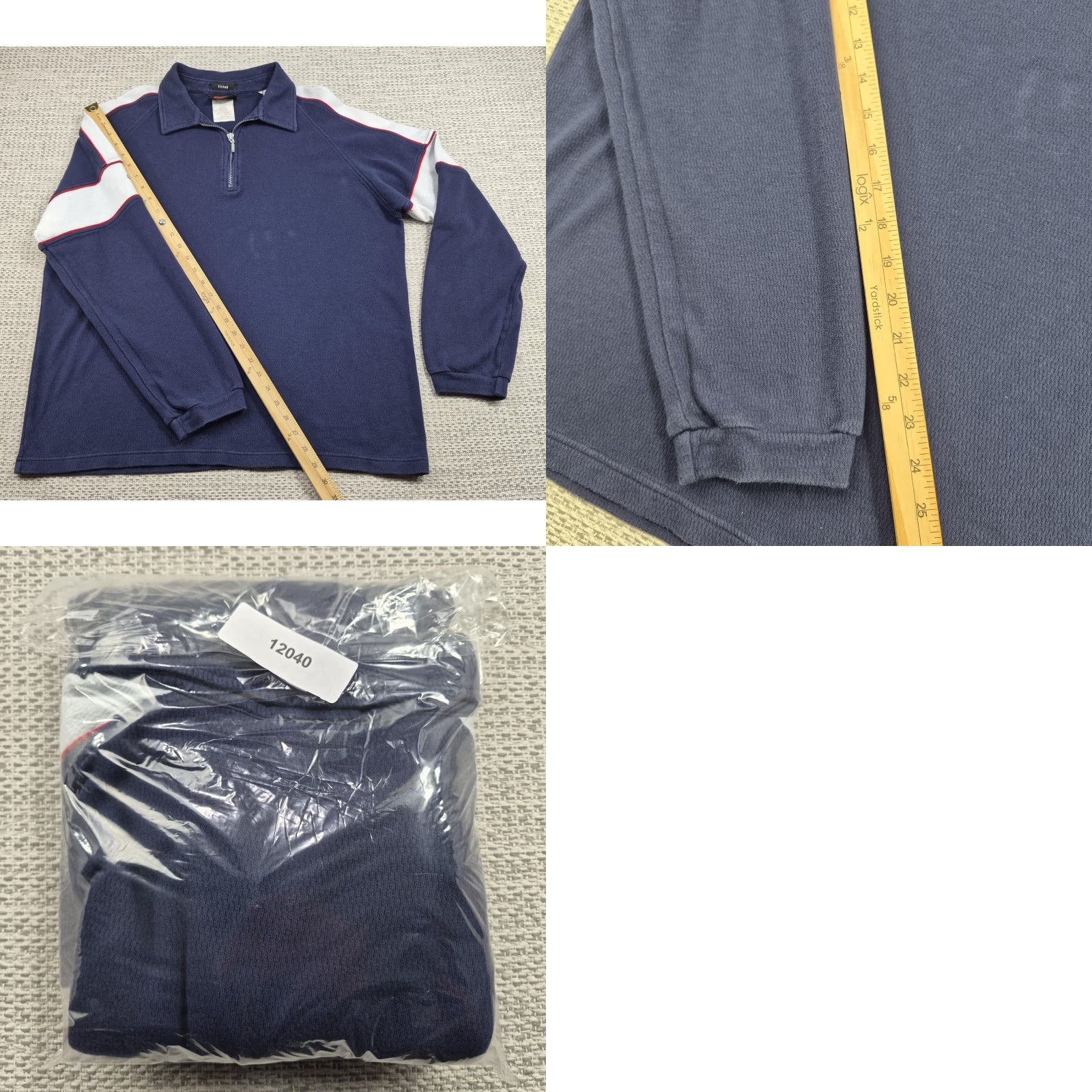 Vintage Rugby Polo Pullover Canterbury Mens XL Blue 1/4 Zip Fitted Long Sleeve Preppy Size US XL / EU 56 / 4 - 9 Thumbnail