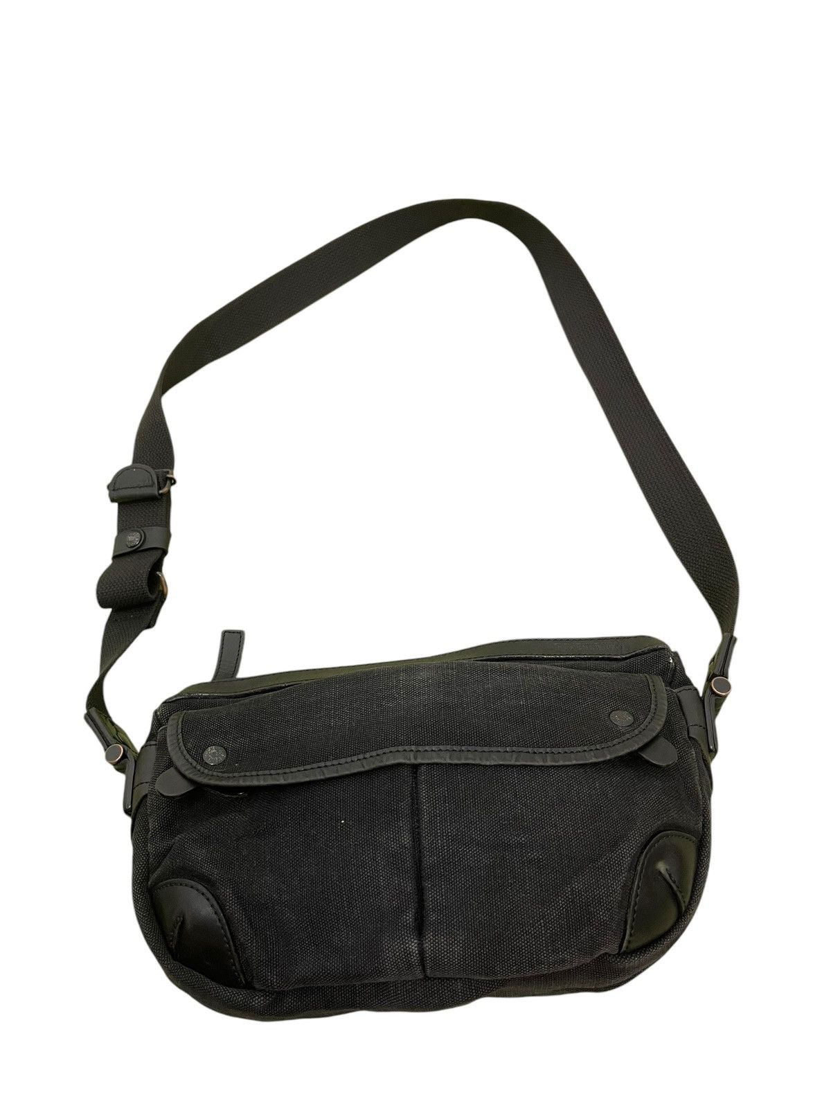 Japanese Brand Leather Cotton Canvas Birkenstock x Grips Cross Body Bag 5🟩 Size ONE SIZE - 4 Thumbnail