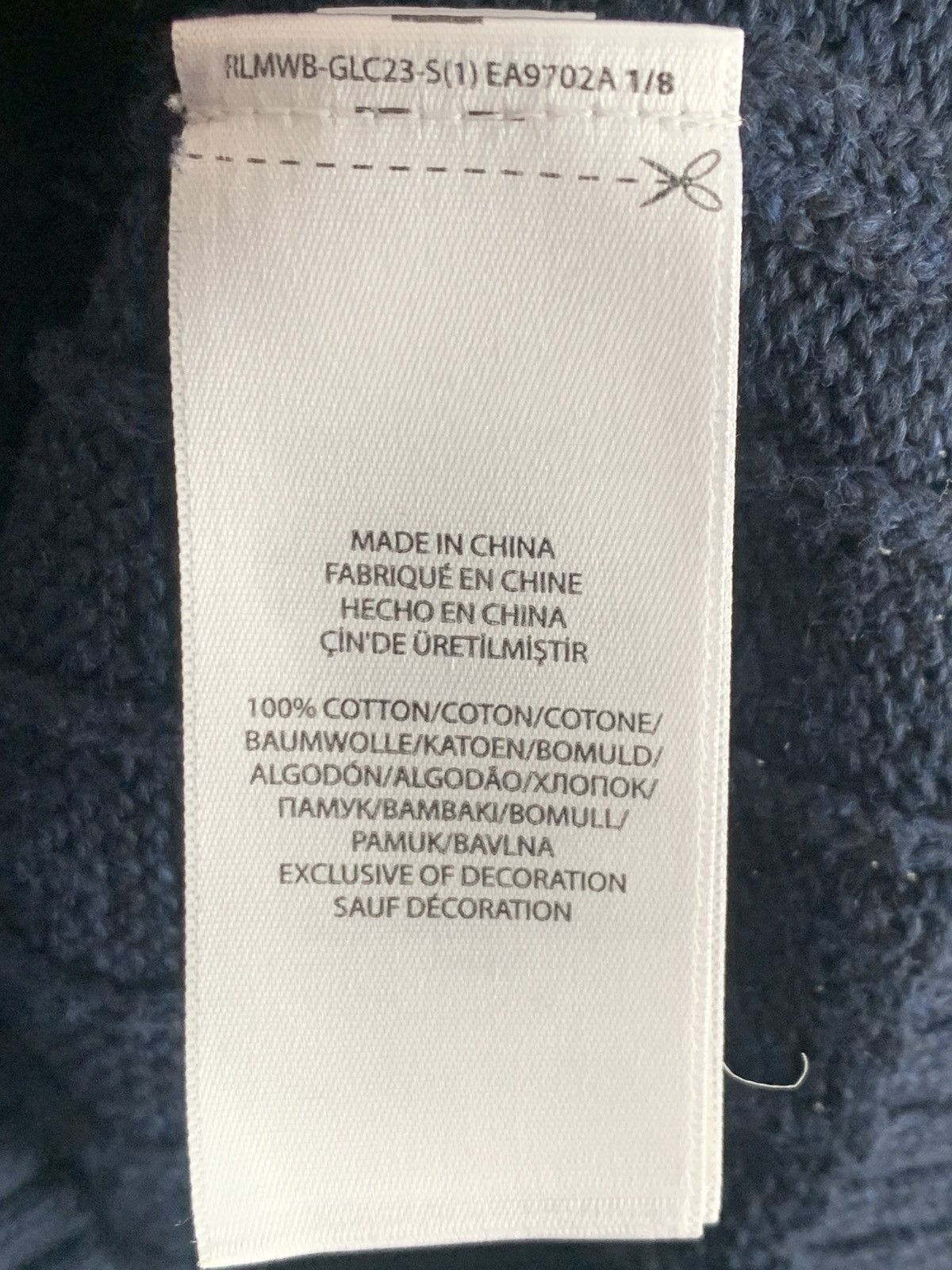 Polo Ralph Lauren Polo Ralph Lauren Navy Cable Knit Cotton Sweater XXL Size US XXL / EU 58 / 5 - 8 Thumbnail