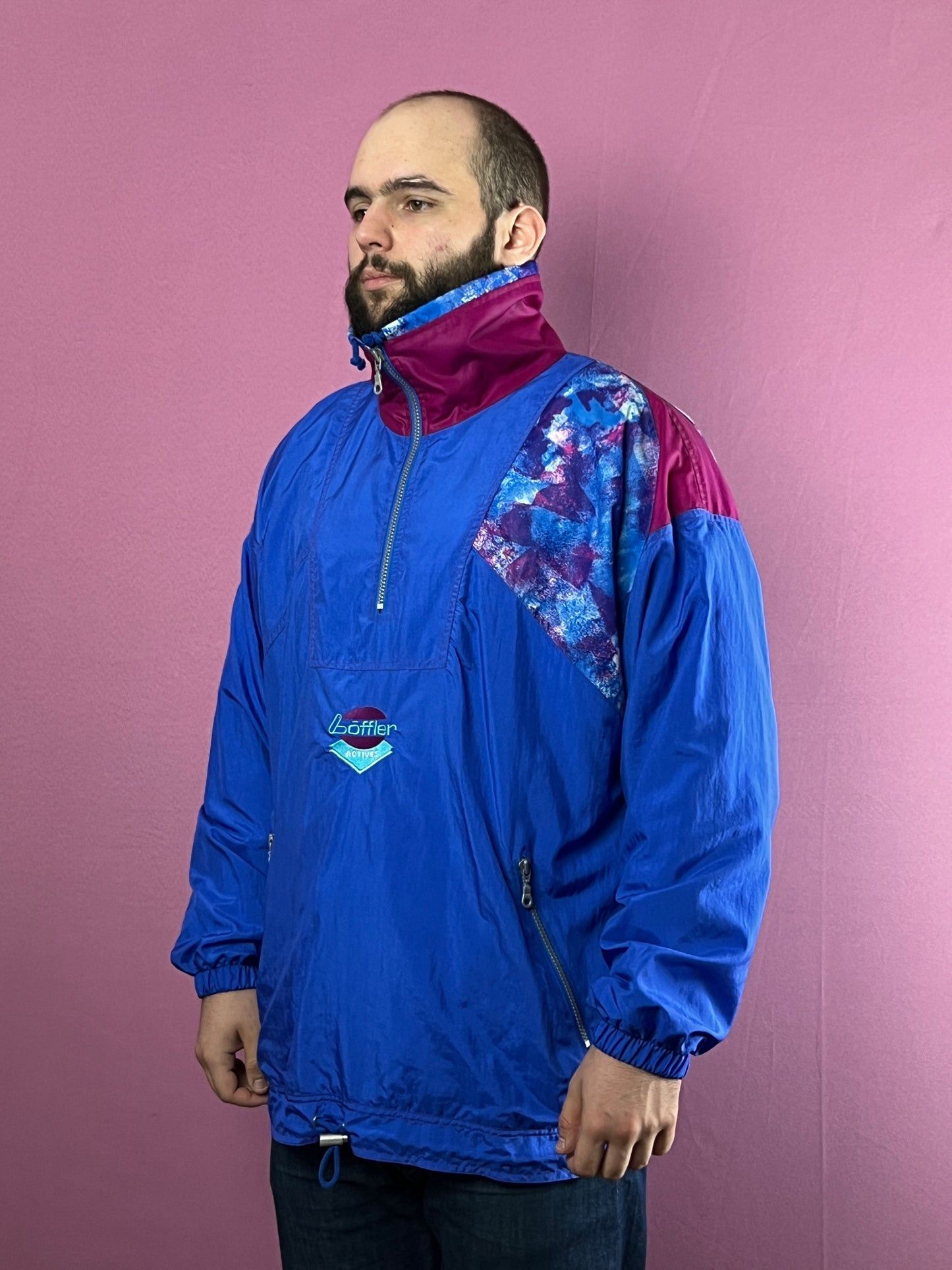 Other 90s Loffler Vintage Men's 1/4 Zip Windbreaker Jacket - XL Size US XL / EU 56 / 4 - 1 Thumbnail