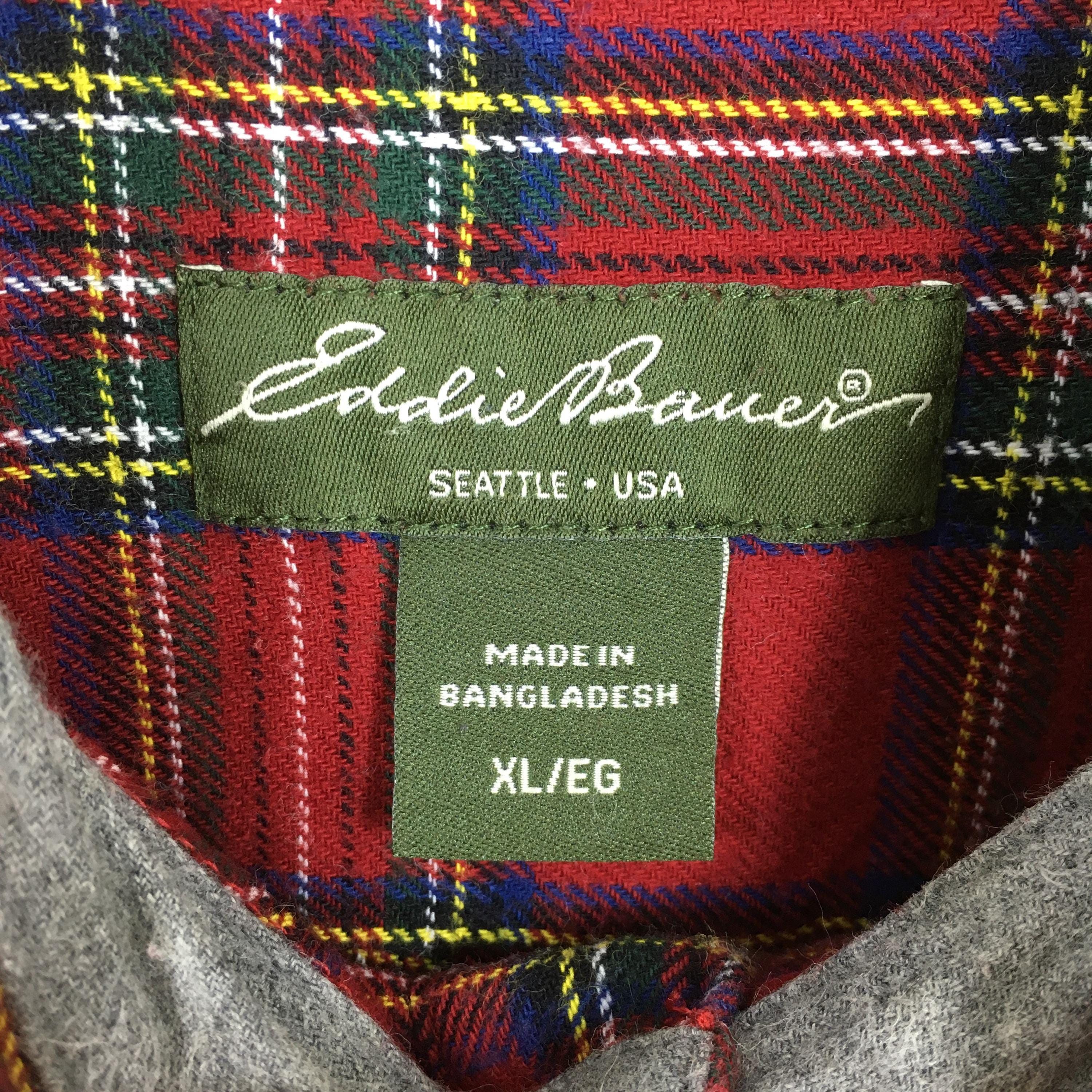 Eddie Bauer × Flannel × Vintage Vintage 90's Eddie Bauer Plaid Checkered Flannel XLarge Size US XL / EU 56 / 4 - 5 Thumbnail