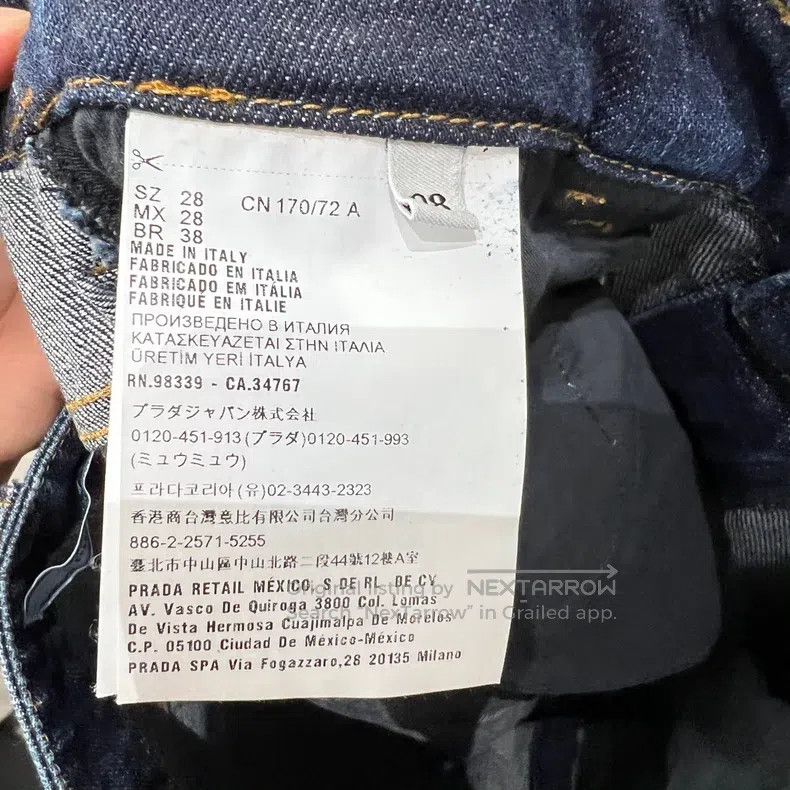 Prada Prada Silver-label jeans with back pockets Size 28" / US 6 / IT 42 - 4 Thumbnail