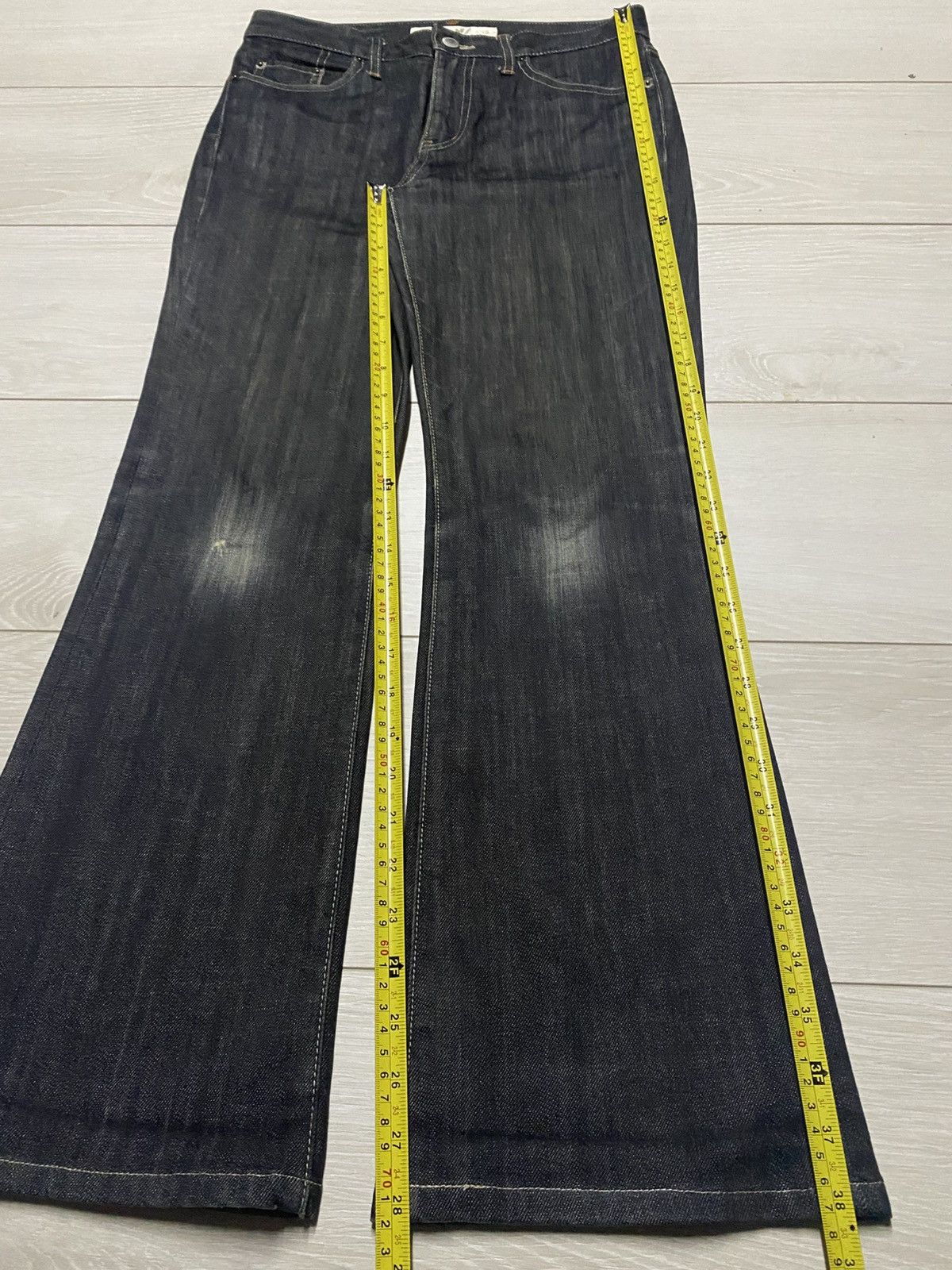 Jun Takahashi Vintage Japanese Brand Uniqlo Black Denim Flare Jeans Size US 29 - 14 Thumbnail