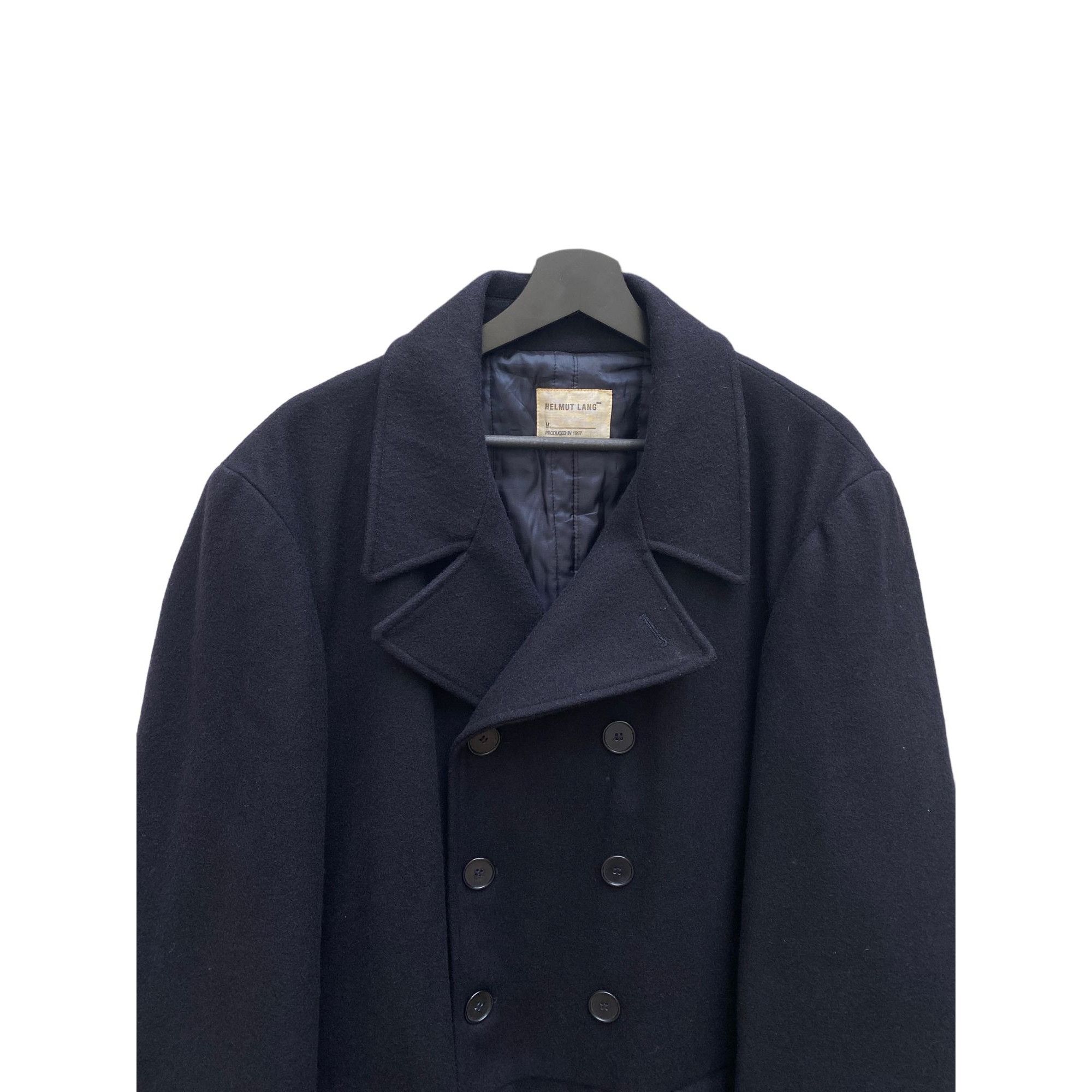 Helmut Lang 1997 Navy Wool Double Breasted Coat Size US M / EU 48-50 / 2 - 3 Thumbnail