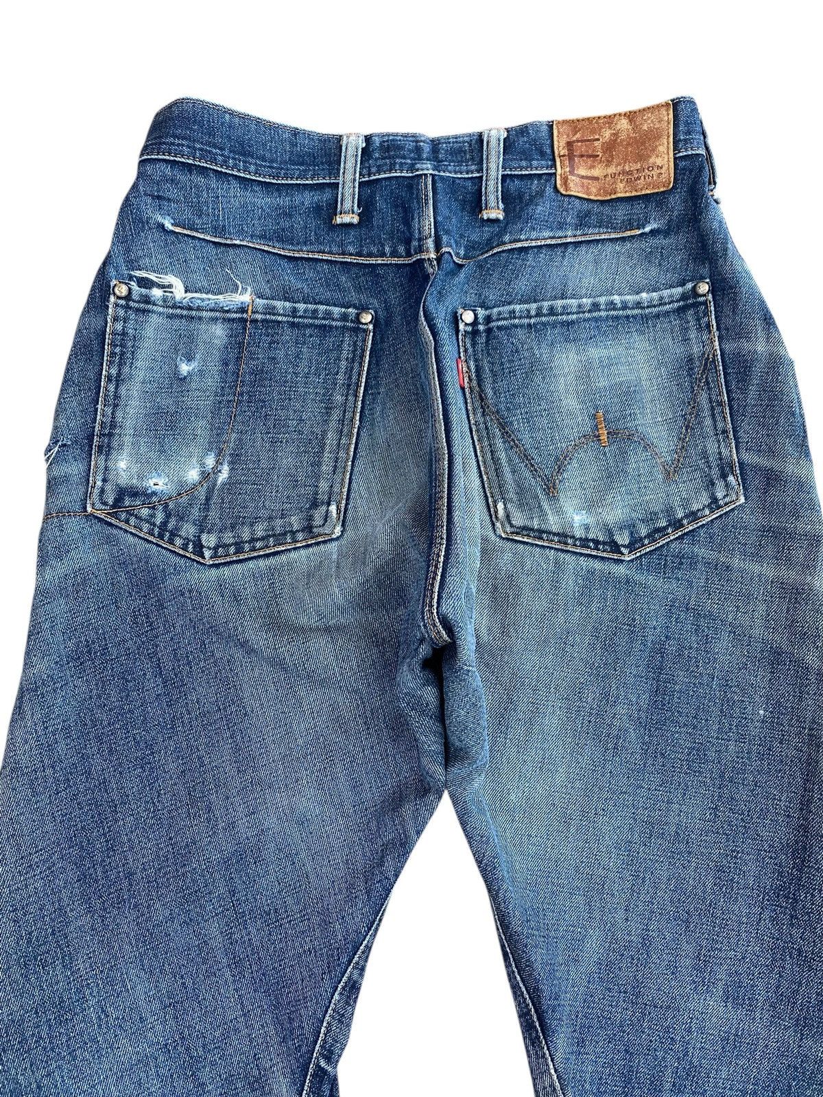 Edwin Edwin Vintage Faded Wash Style Twist Leg Jeans Size US 28 / EU 44 - 4 Thumbnail