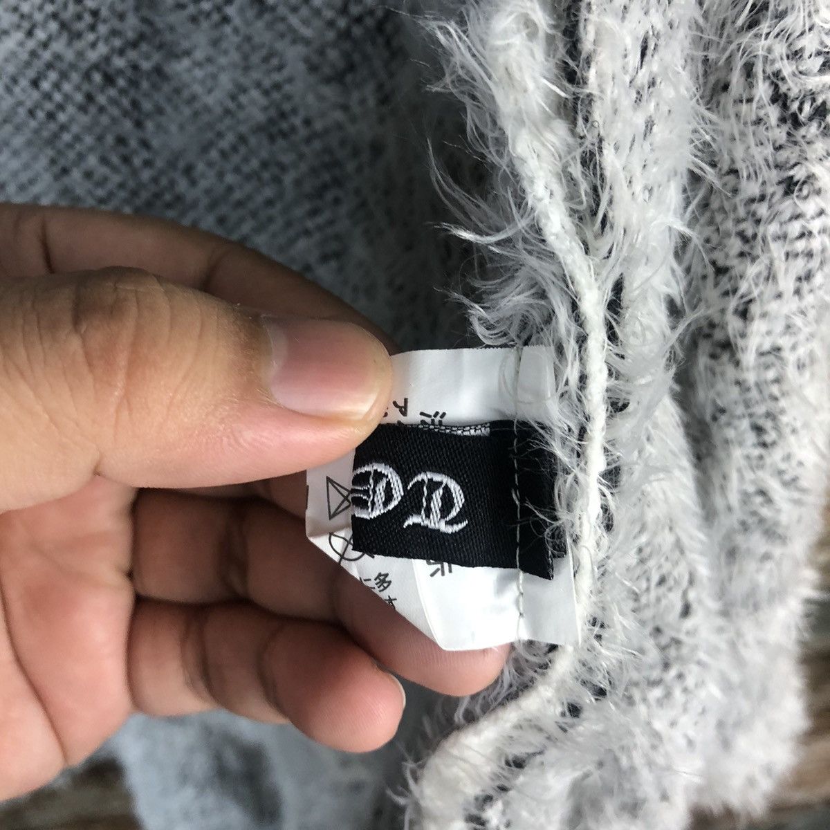 Homespun Knitwear × Japanese Brand DL Todo tiger Gray Knitwear cloak capes #C347 Size US XS / EU 42 / 0 - 9 Thumbnail