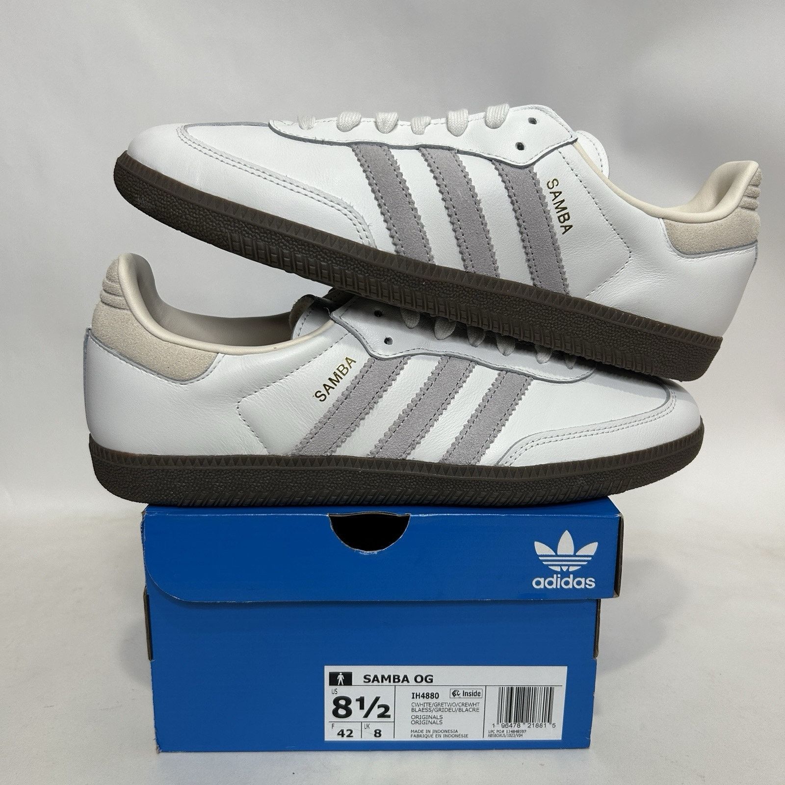Adidas Adidas Samba OG “White Grey Cream” Size US 8.5 / EU 41-42 - 1 Thumbnail