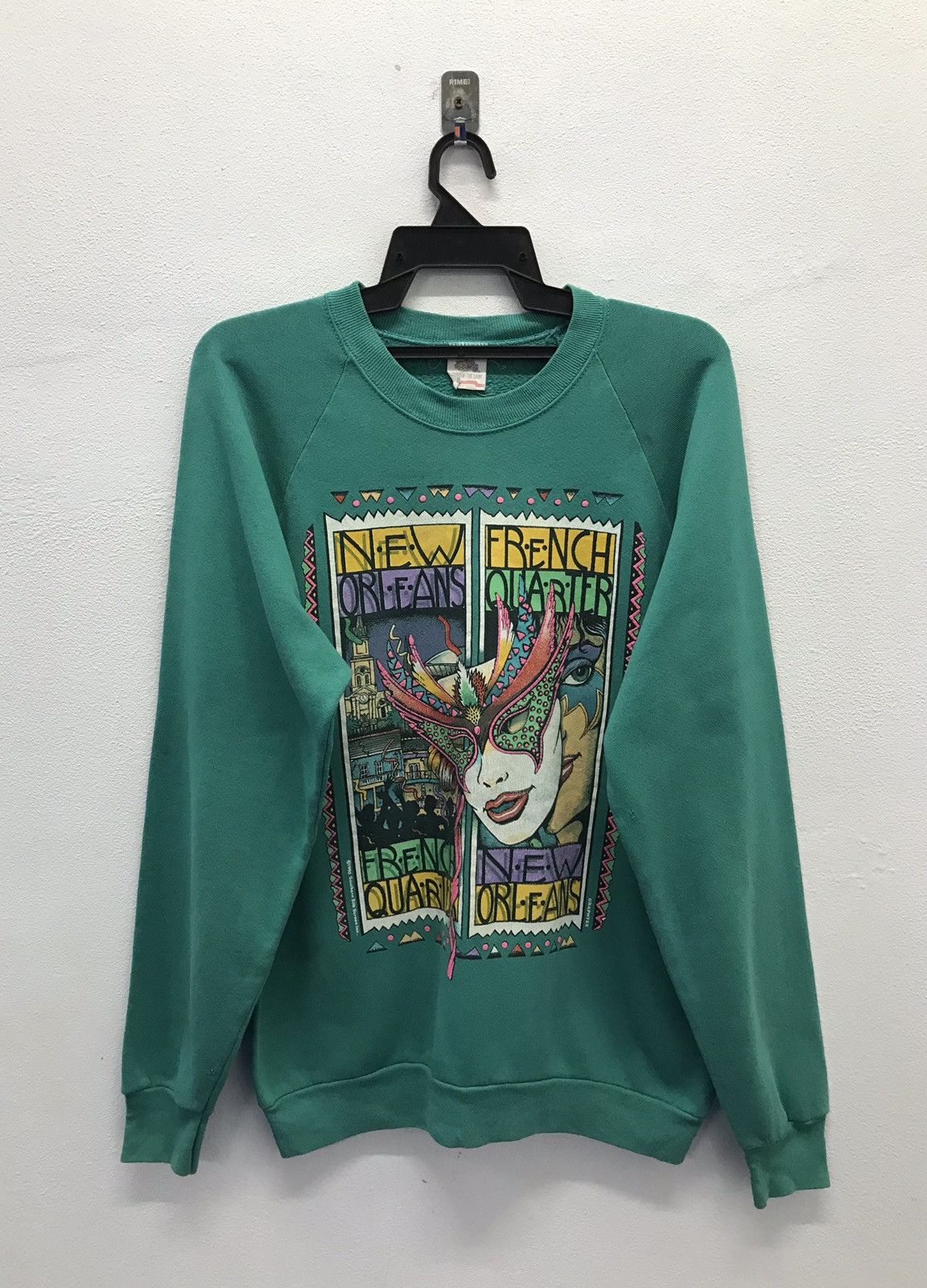 Fruit Of The Loom × Vintage Vintage 90s Sweats Sweatshirt New Orleans French Quarter Size US L / EU 52-54 / 3 - 1 Thumbnail