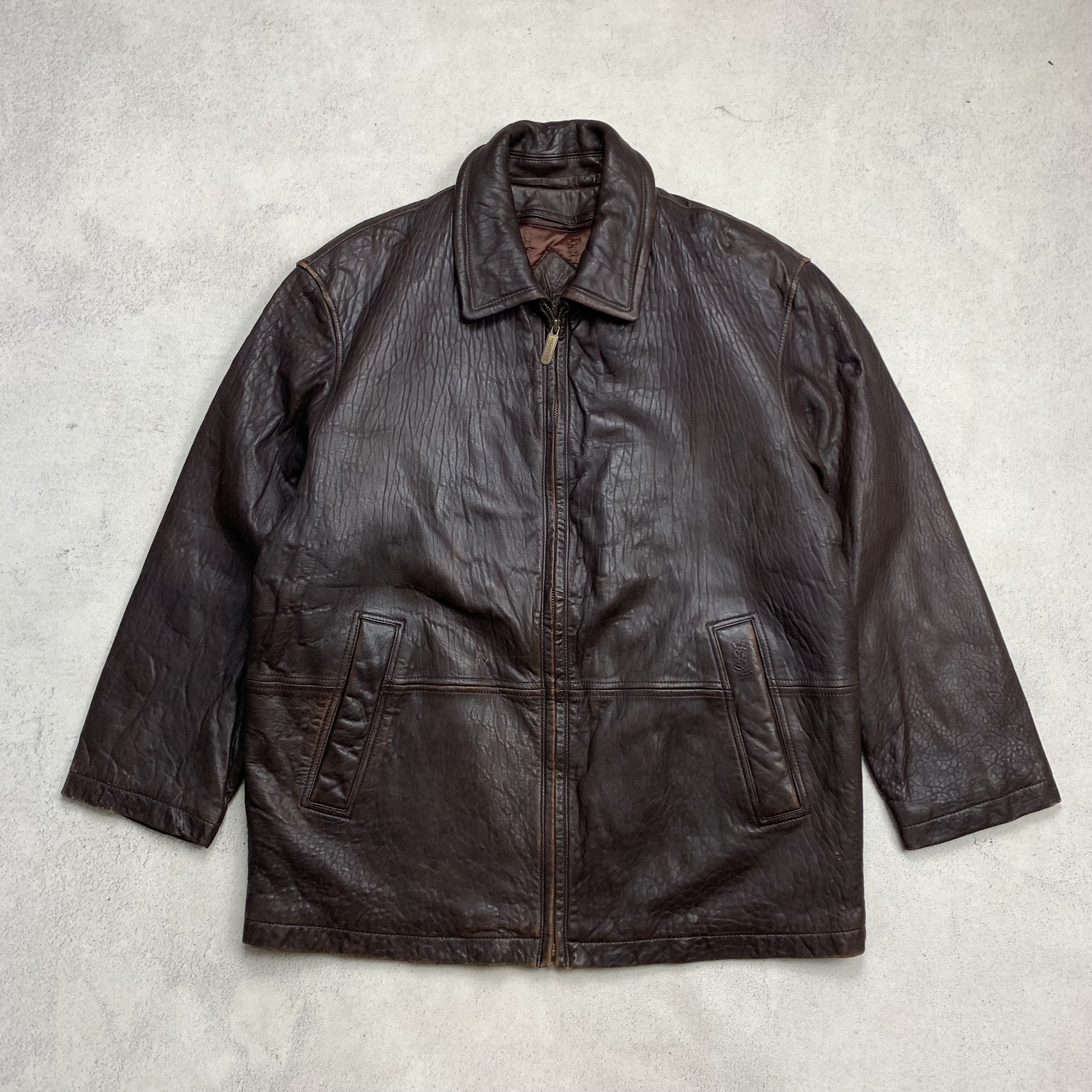ジャケット・アウター 80s YVES SAINT LAURENT Leather Tailored Vintage Yves Saint Laurent Leather Jacket 80s | Grailed