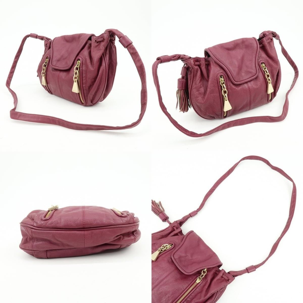 Chloe Chloe See By Chloe Leather Shoulder Bag Burgundy Size ONE SIZE - 3 Thumbnail