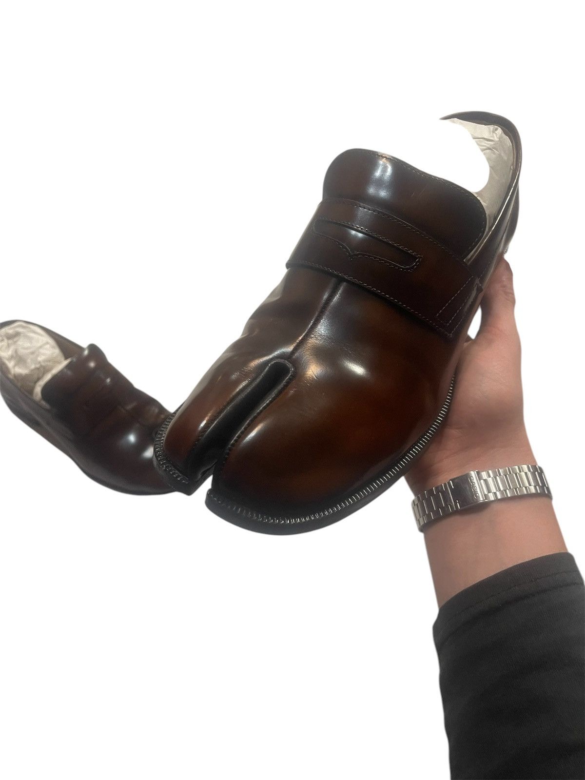 Maison Margiela Maison Margiela Brown Tabi Loafers Size US 10.5 / EU 43-44 - 4 Thumbnail