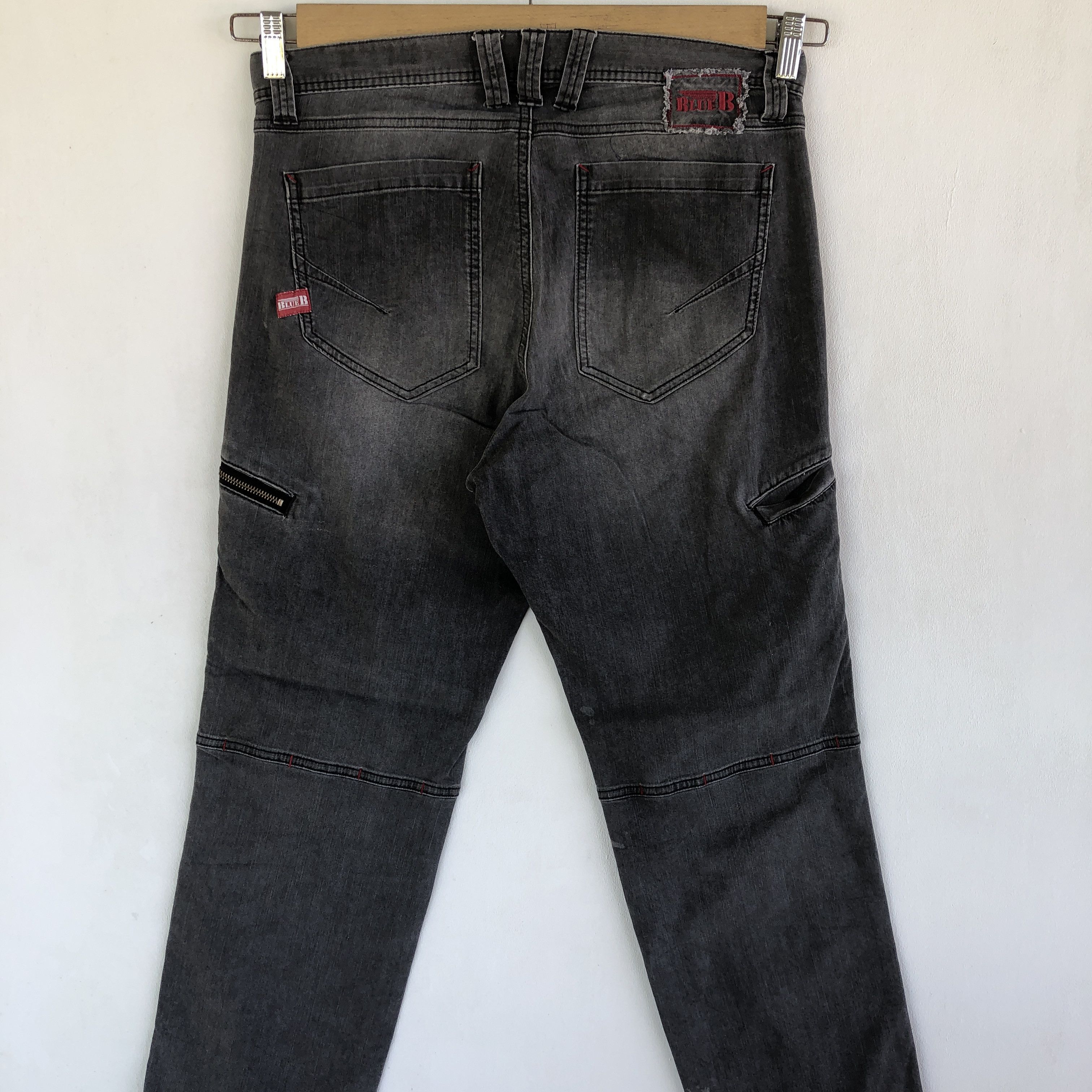 Japanese Brand Blue B Motorcycle Cargo Pants Multipockets Utility Trousers Size US 30 / EU 46 - 4 Thumbnail
