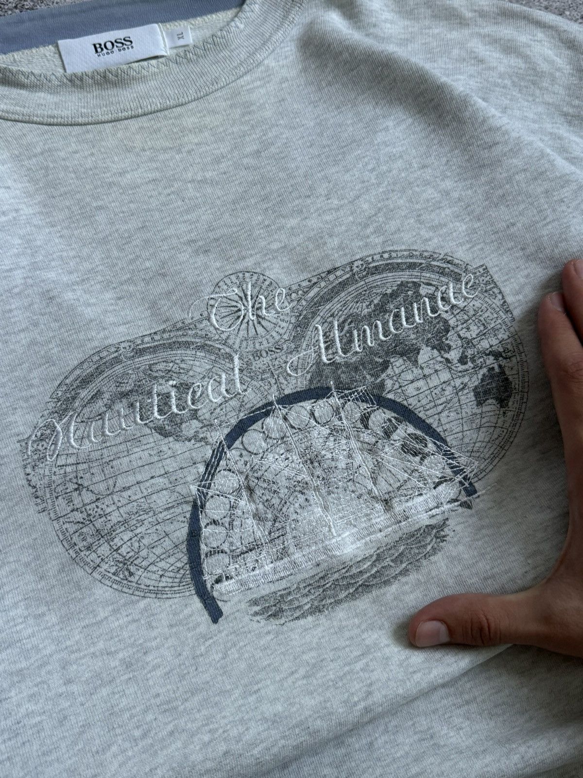 Hugo Boss × Vintage Vintage rare Nautical Almanac Hugo Boss sweatshirt Size US XL / EU 56 / 4 - 4 Thumbnail