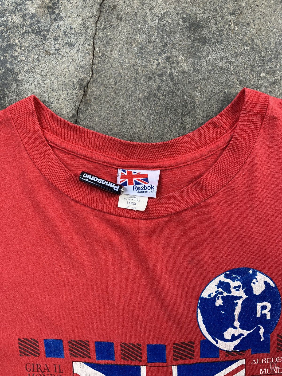 Vintage SICK🔥Vintage Single Stitch Reebok Around The World Tees Size US L / EU 52-54 / 3 - 8 Thumbnail