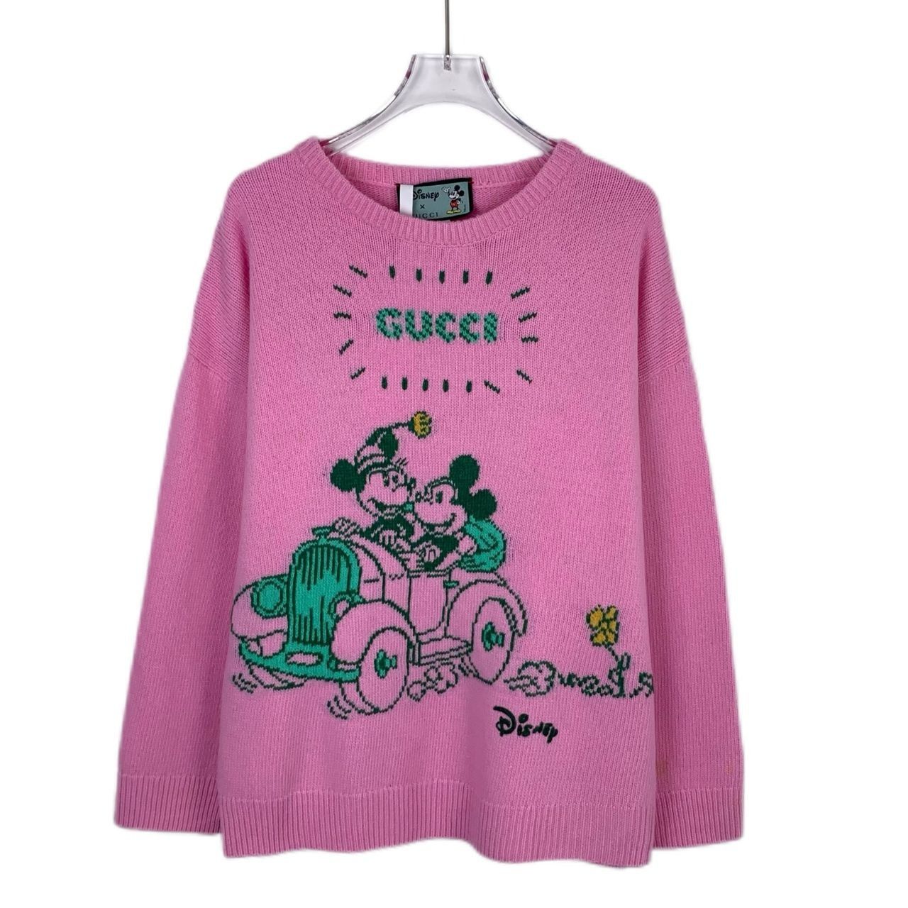 Gucci Disney X Gucci Pink Wool Knit Mickey Sweater S Round Neck Ma Size S / US 4 / IT 40 - 1 Thumbnail