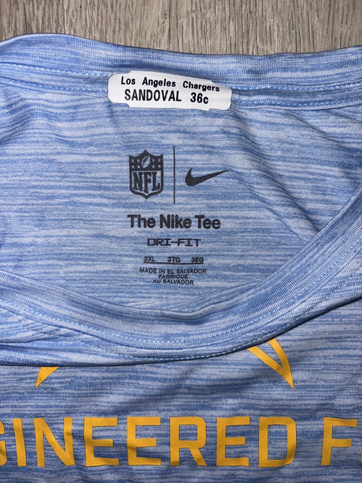 Nike Nike x NFL LA Chargers Official Team Shirt Size US XXL / EU 58 / 5 - 3 Thumbnail