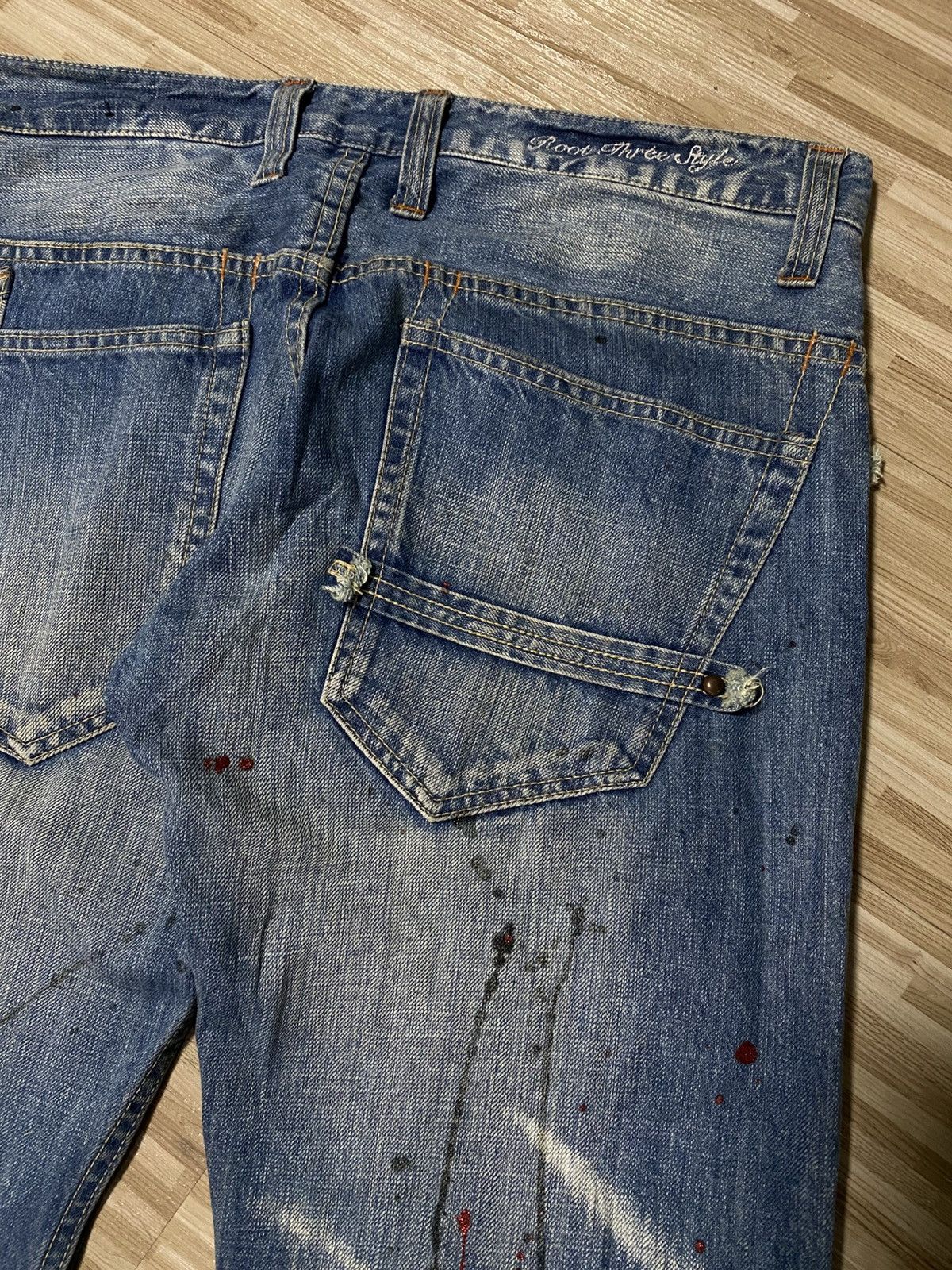 Japanese Brand 💥JEANS SPLATTER PAINT SPLASHES💥 Size US 32 / EU 48 - 15 Thumbnail