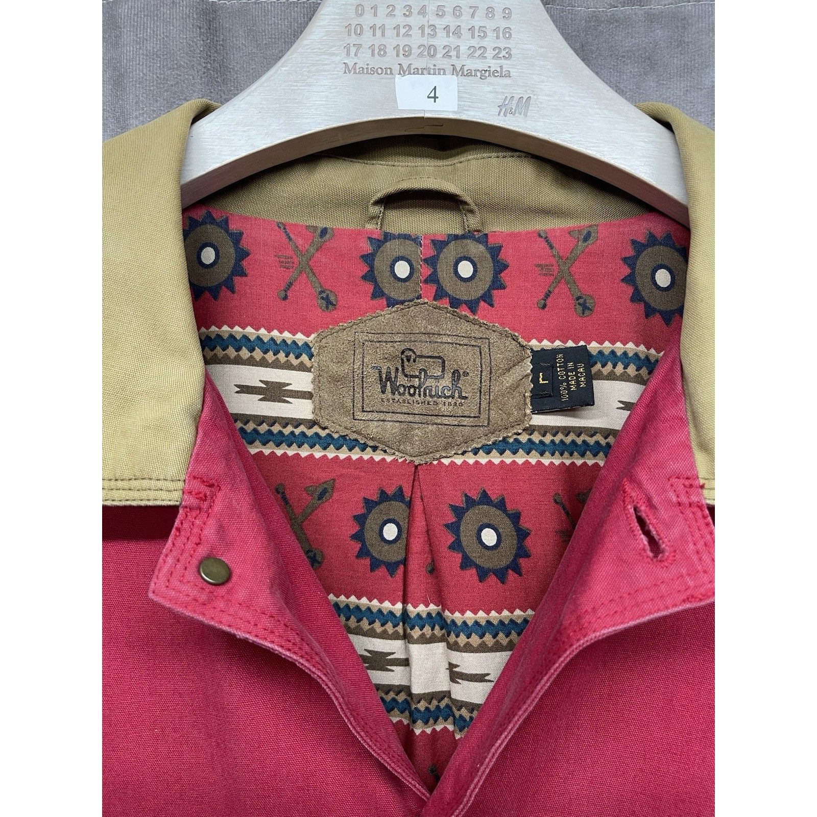 Other VINTAGE 90S WOOLRICH SANTA FE RED CANVAS AZTEC BLANKET LINED Size US L / EU 52-54 / 3 - 5 Thumbnail