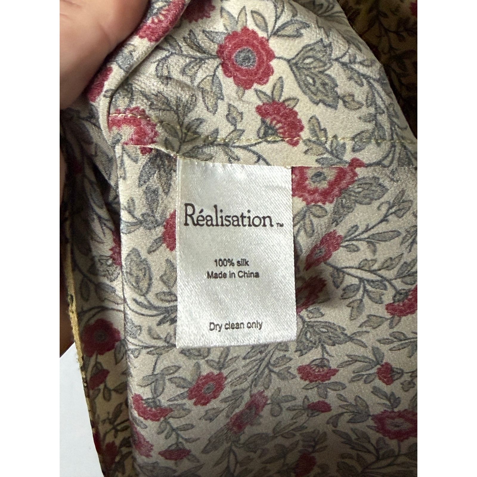 Realisation Par Realisation Par Inez Dahlia Silk Dress in gold red floral S Size S / US 4 / IT 40 - 7 Thumbnail