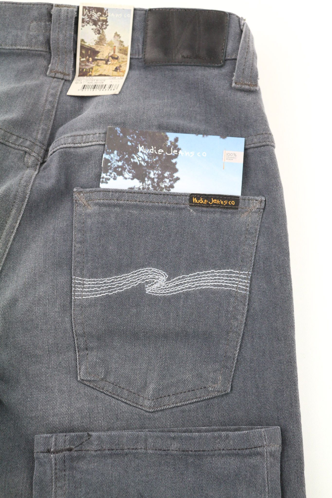 Nudie Jeans THIN FINN W28/L32 Slim Grey Cotton Stretch Jeans 80632 Size US 28 / EU 44 - 5 Thumbnail