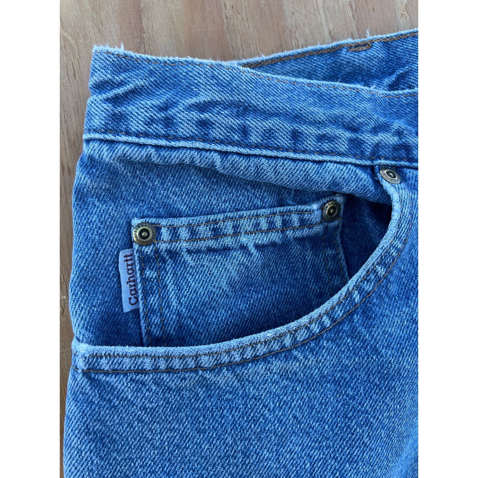 Carhartt Carhartt Jeans Mens 38x36 Blue Denim Utility Work Pants Size US 38 / EU 54 - 9 Thumbnail