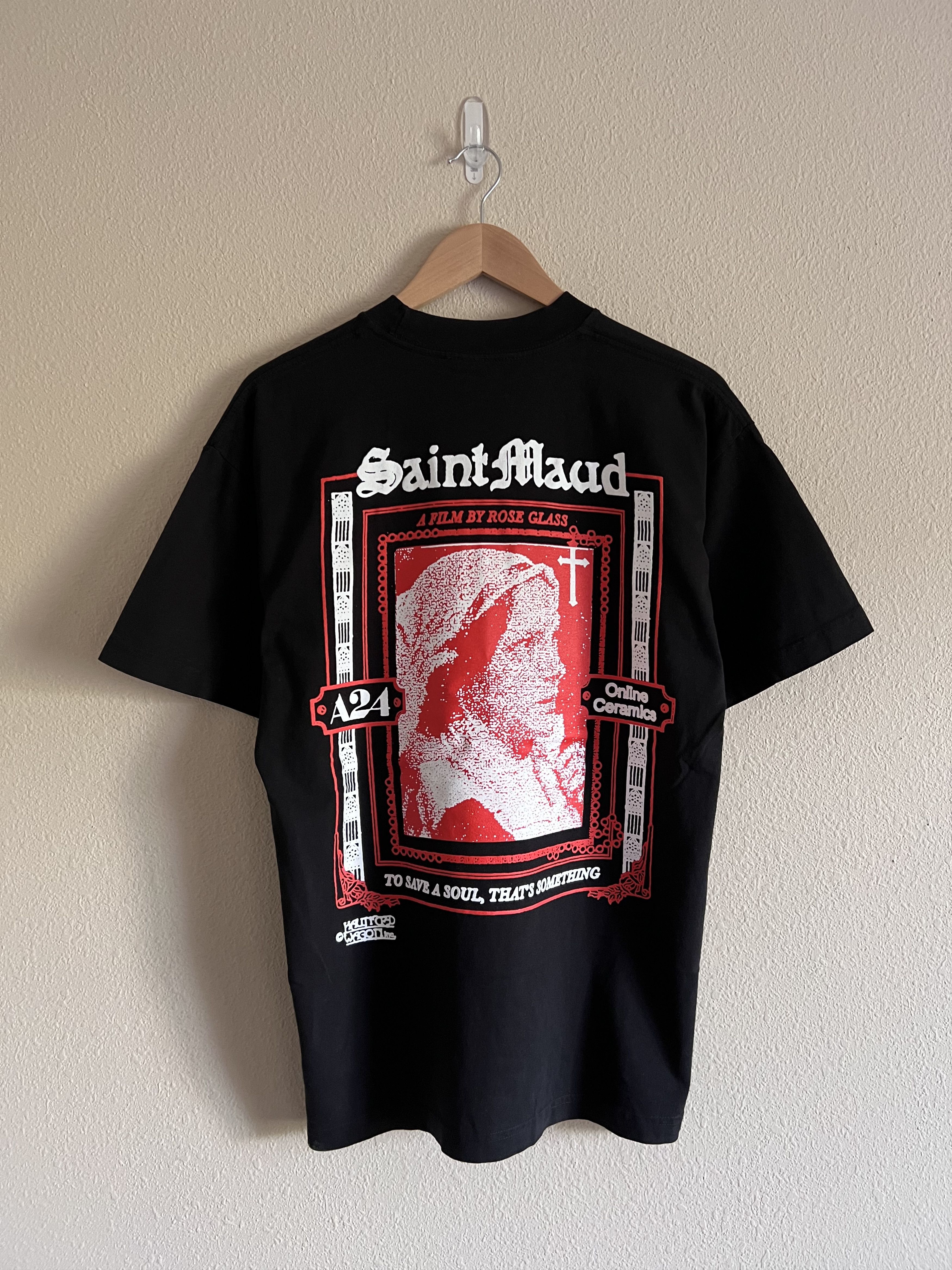 image of A24 Saint Maud To Save A Soul Tee in Black, Men's (Size Medium)