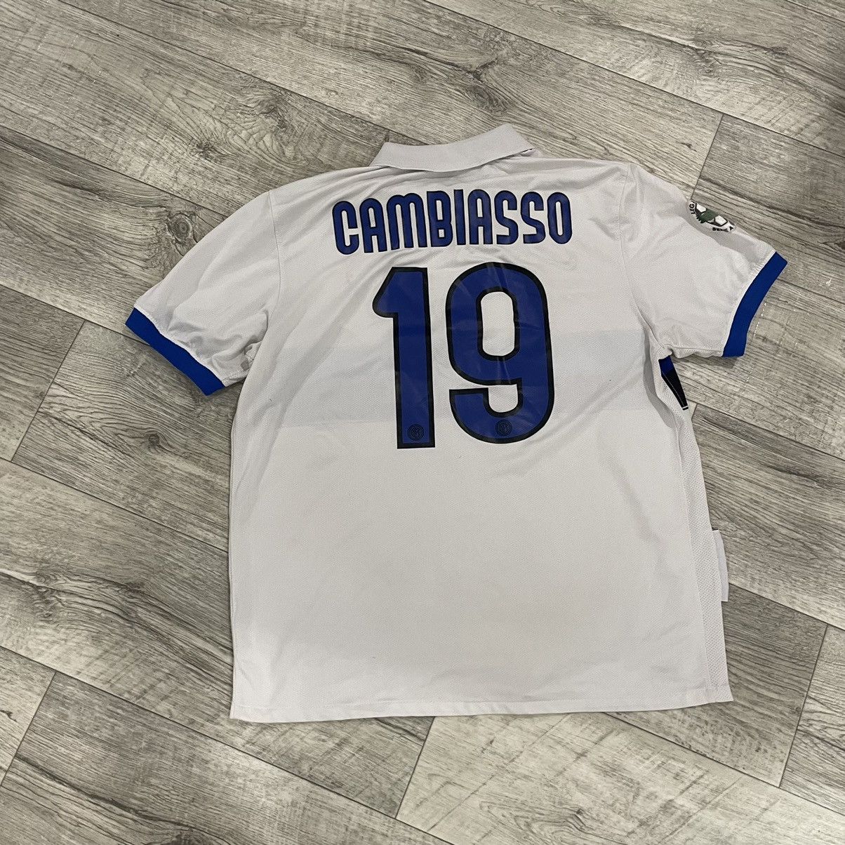 Nike × Pirelli CAMBIASSO 19 NIKE jersey Inter Milan Pirelli serie A calcio Size US XL / EU 56 / 4 - 2 Thumbnail