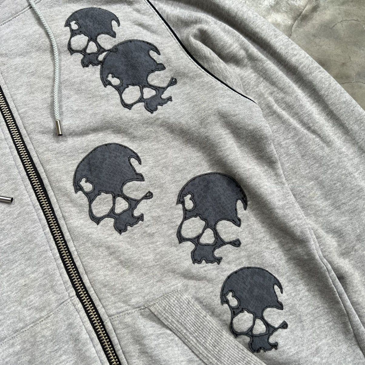 KMRii 2000s Stud Muffin Vkei Style Asymmetric Zip Skull Hoodie Size US L / EU 52-54 / 3 - 4 Thumbnail