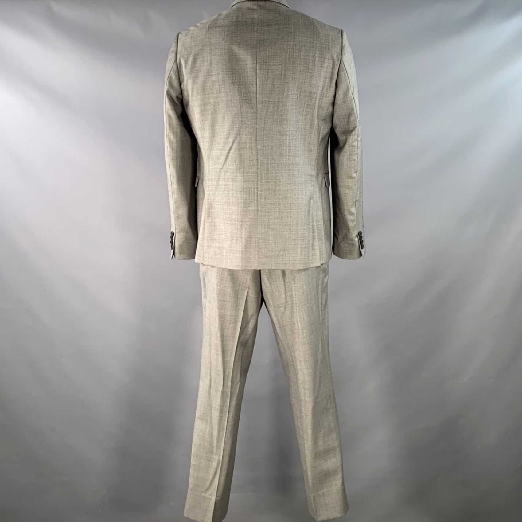 Paul Smith PAUL SMITH The Kensington Suit Regular Size 46 Grey Wool Slim Fit Notch Lapel Size 46R - 3 Thumbnail