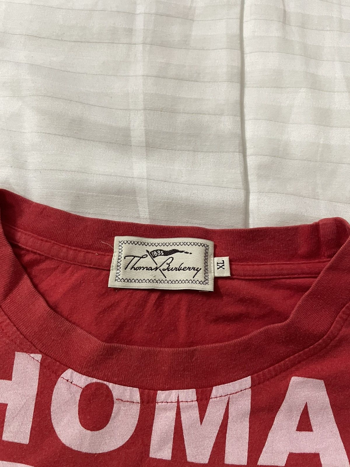 Burberry Vintage Rare Thomas Burberry Big Logo T-shirt Size US XL / EU 56 / 4 - 5 Thumbnail