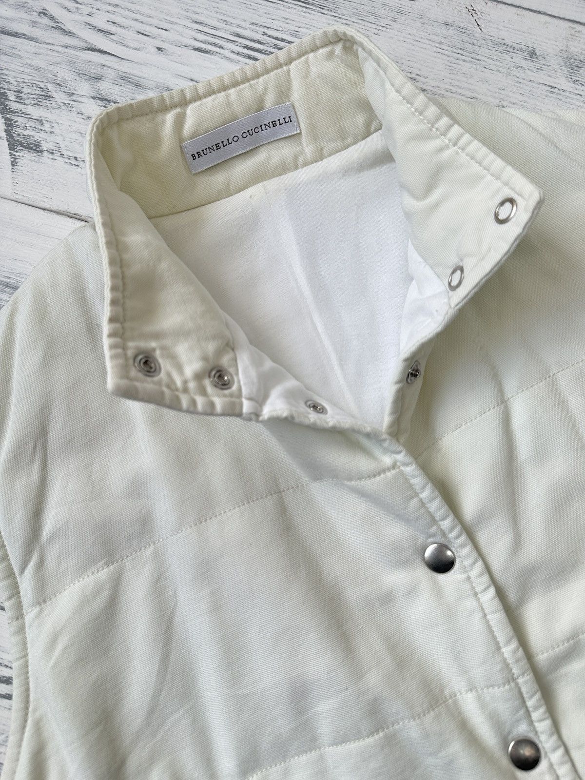 Brunello Cucinelli Vintage BRUNELLO CUCINELLI Cotton Women’s Vest Jacket Gilet Size L / US 10 / IT 46 - 4 Thumbnail