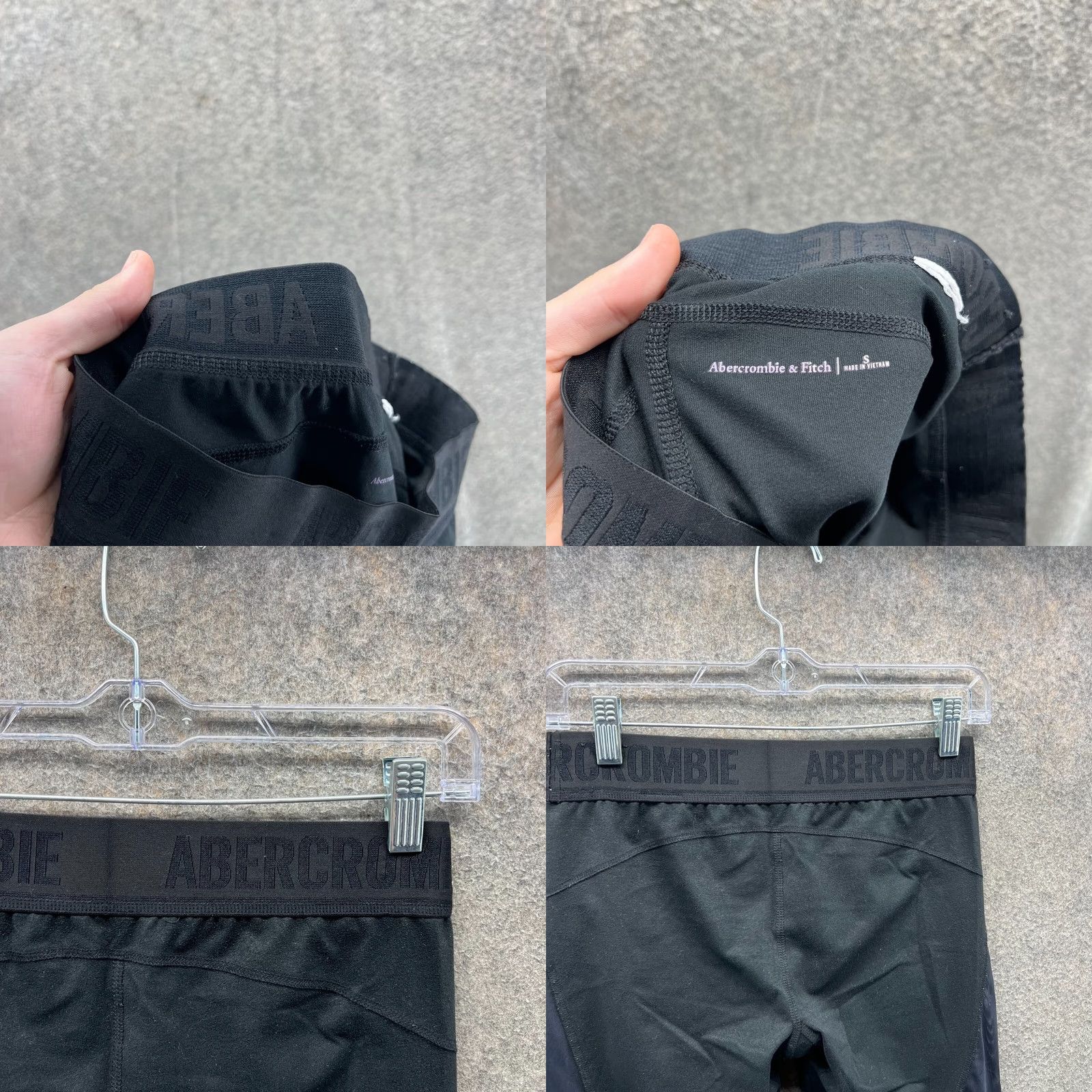 Abercrombie & Fitch VINTAGE Abercrombie & Fitch Pants Womens Small Black Leggings Athletic Cropped Gym Yoga Size 28" / US 6 / IT 42 - 8 Thumbnail