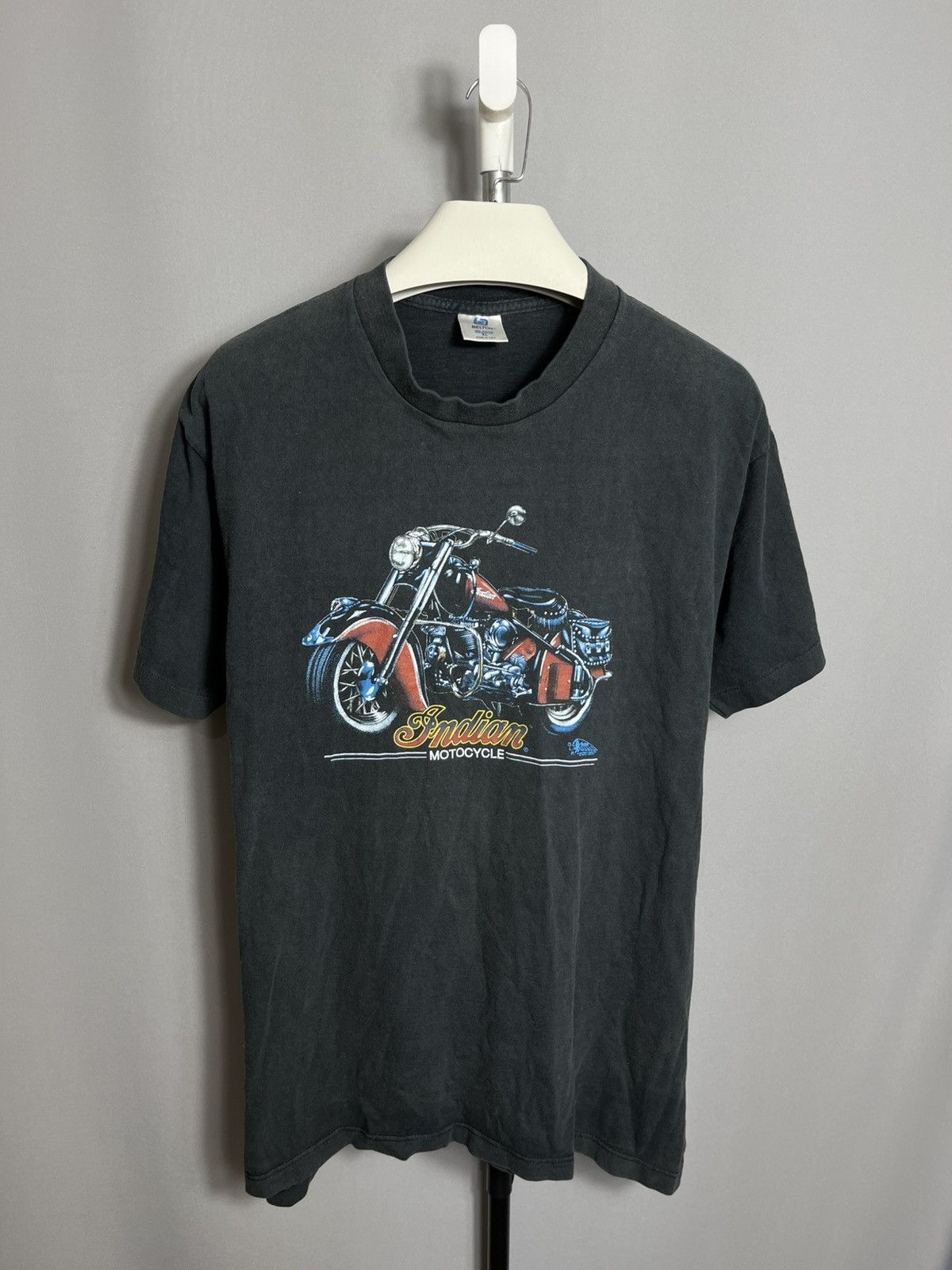 Other 1990s INDIAN MOTORCYCLE T-Shirt Made in USA BELTON cotton Size US XL / EU 56 / 4 - 1 Thumbnail