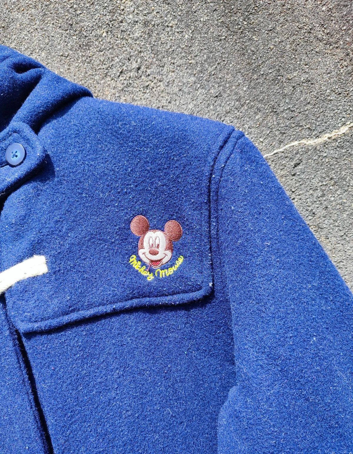 Disney × Mickey Mouse × Vintage Vintage Mickey Unlimited Disney Duffle Coat Blue Wool-Blend Size US S / EU 44-46 / 1 - 2 Thumbnail