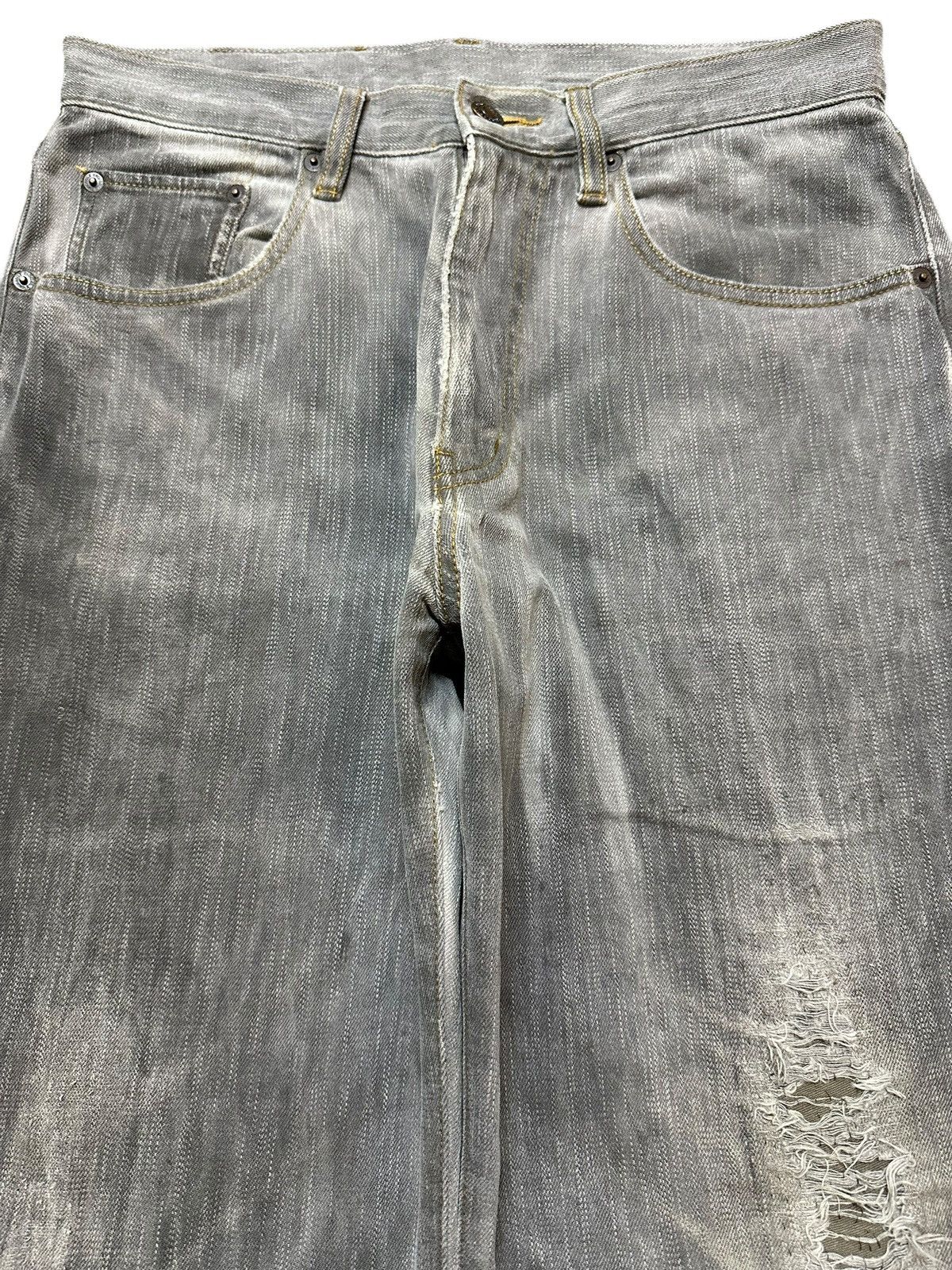 Other Vintage Crocodile Faded Wash Style Distressed Baggy Jeans Size US 30 / EU 46 - 3 Thumbnail