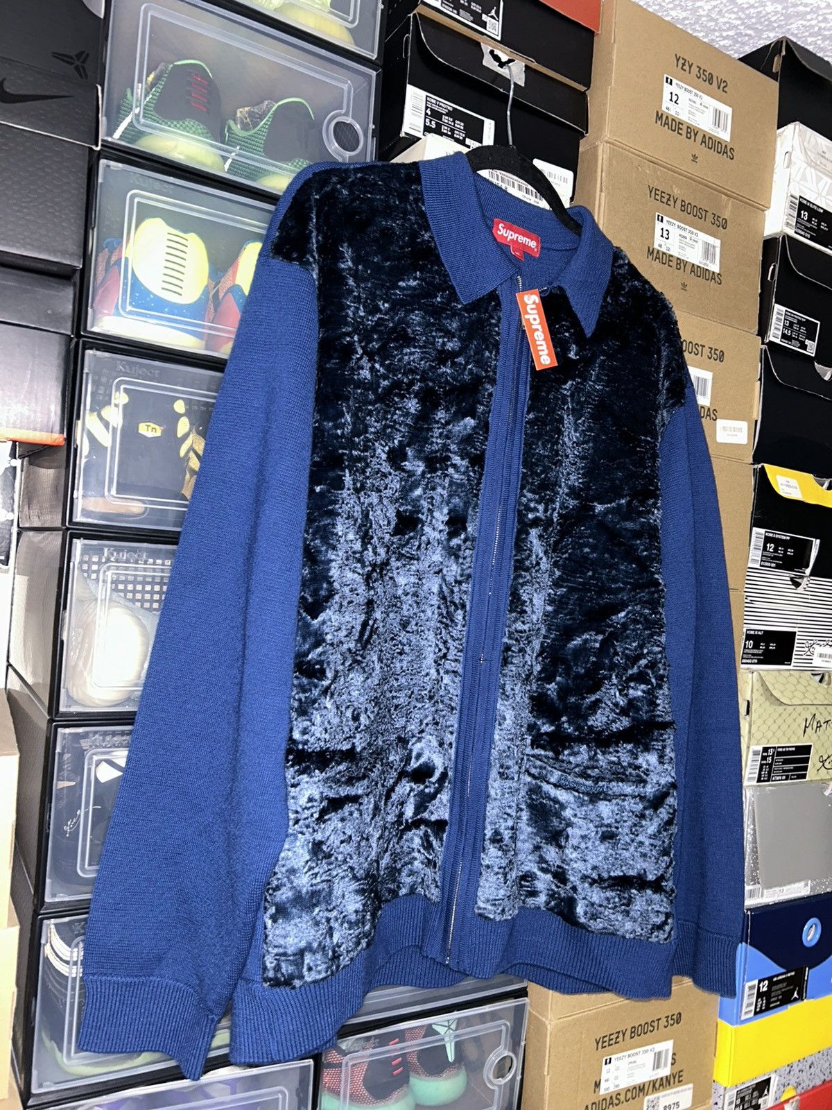 Supreme Supreme Faux Fur Zip Up Cardigan Blue FW22 size XL NEW NWT Size US XL / EU 56 / 4 - 2 Thumbnail