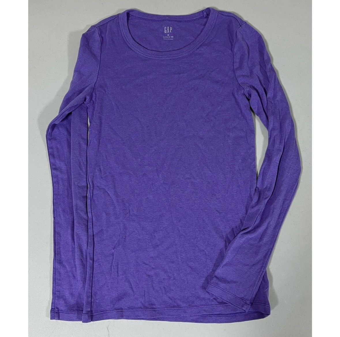 Gap Gap Purple Long Sleeve Crewneck T-Shirt Top Blouse Tee XS 💜 Size US XS / EU 42 / 0 - 2 Thumbnail