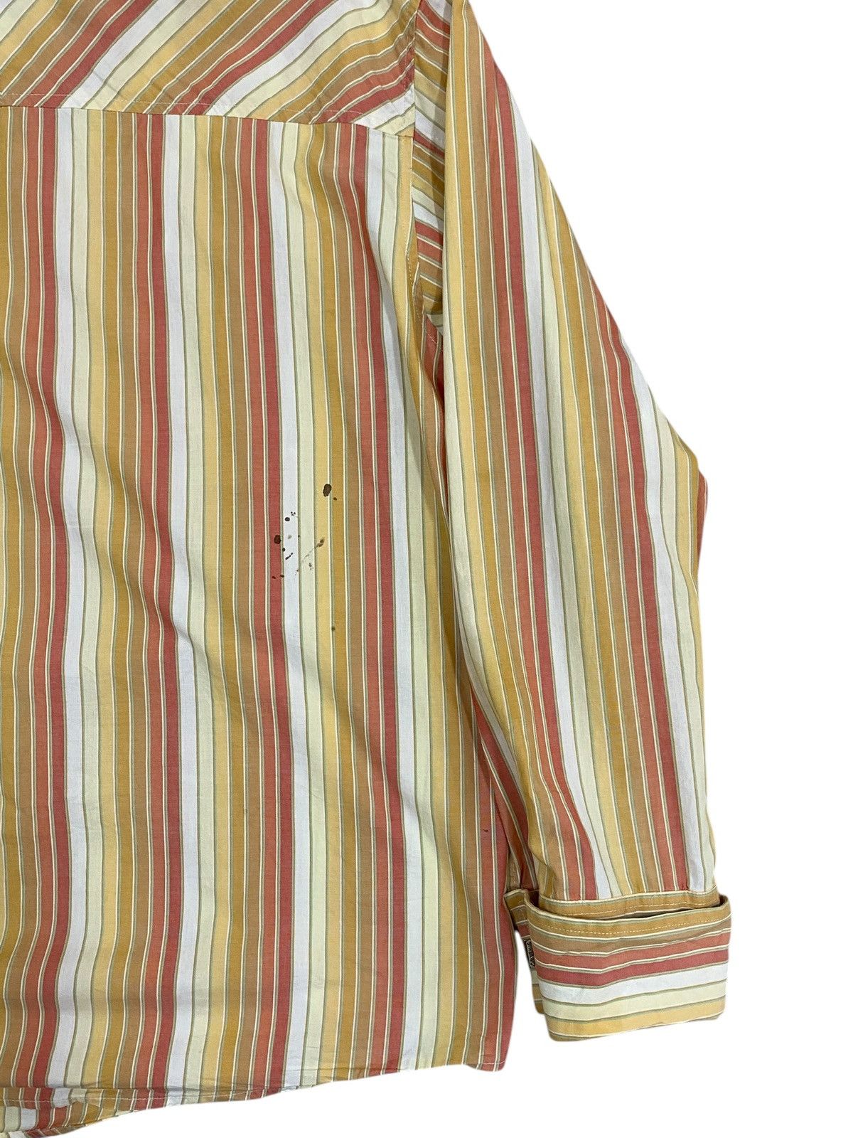 Marithe + Francois Girbaud Vintage Marithé François Girbaud Striped Shirt- Embroidered Size US XL / EU 56 / 4 - 6 Thumbnail