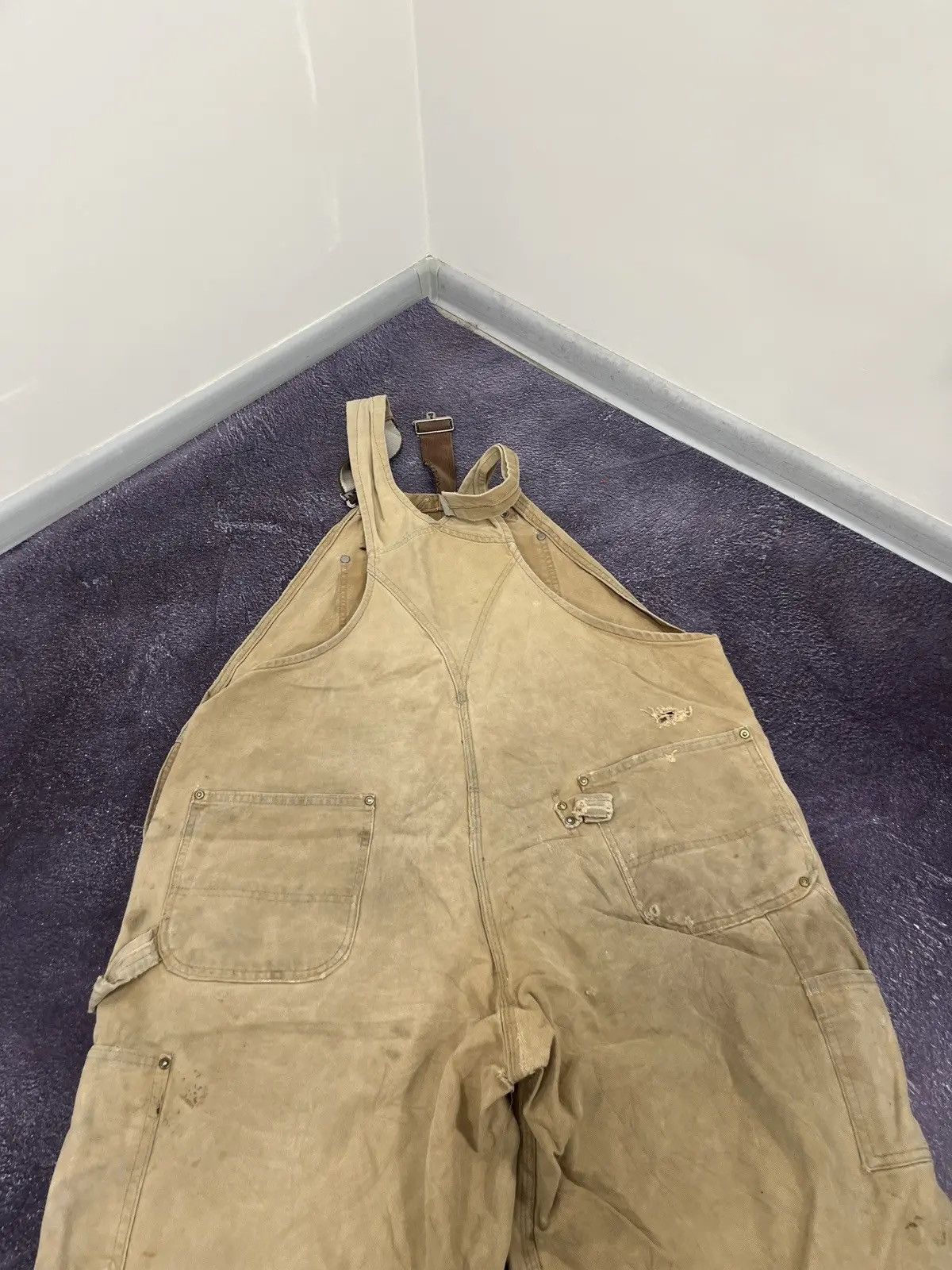 Carhartt × Vintage Vintage Carhartt Double Knee USA Faded Hype Work Overall Size US 40 / EU 56 - 7 Thumbnail
