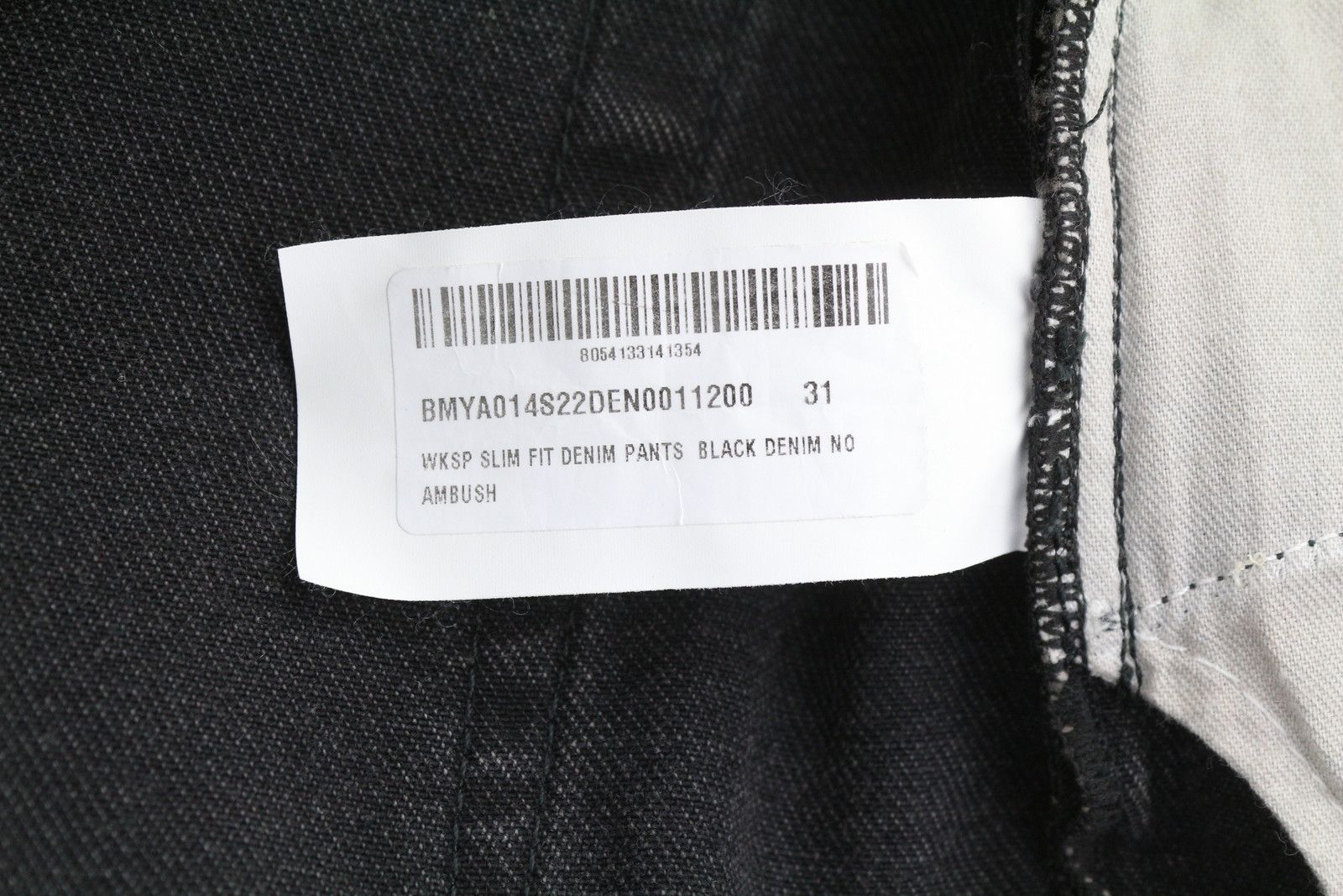 Ambush Design WKSP W31 Black Button 5-Pocket Denim Jeans 86794 Size US 31 - 7 Thumbnail