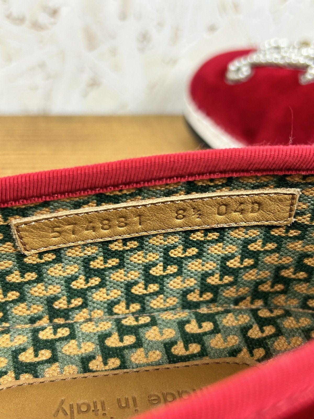 Gucci Gucci Velvet Loafers Low Top Shoes Sneakers Red 8.5 US Size US 8.5 / EU 41-42 - 12 Thumbnail