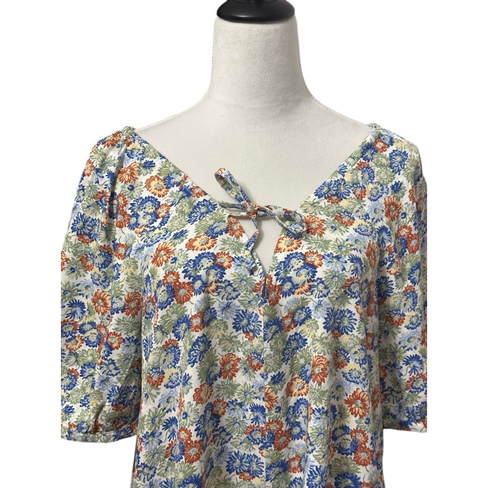 Treasure & Bond Treasure & Bond Peasant Blouse Puff Sleeves Floral XXS NWOT Size XXS / US 00 / IT 34 - 2 Thumbnail