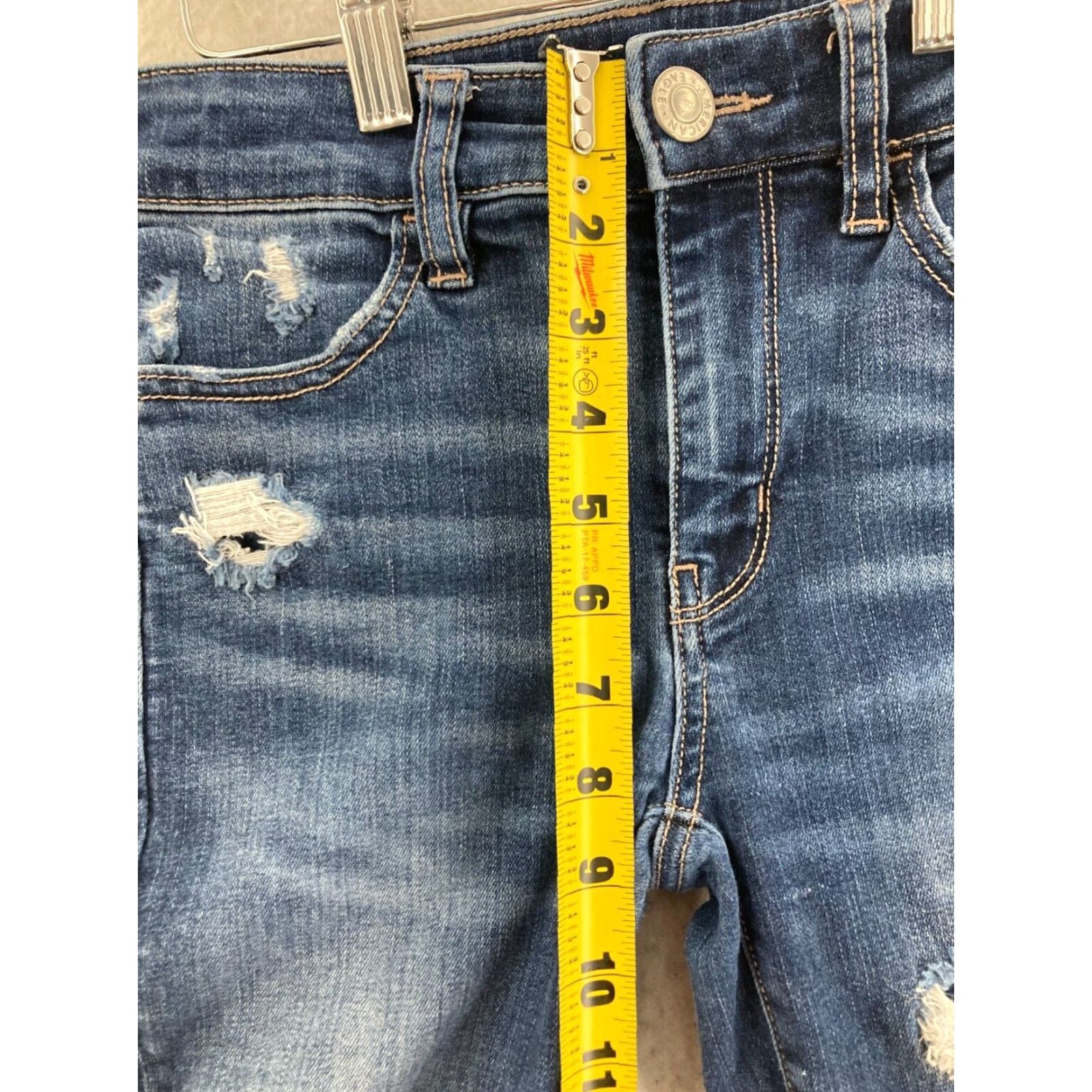 American Eagle Outfitters American Eagle Outfitters Jeans Womens 0 Blue Denim Stretch Skinny Next Level Jeans - Adult Regular Size 0 Blue Denim Size 25" / US 0 / IT 36 - 4 Thumbnail