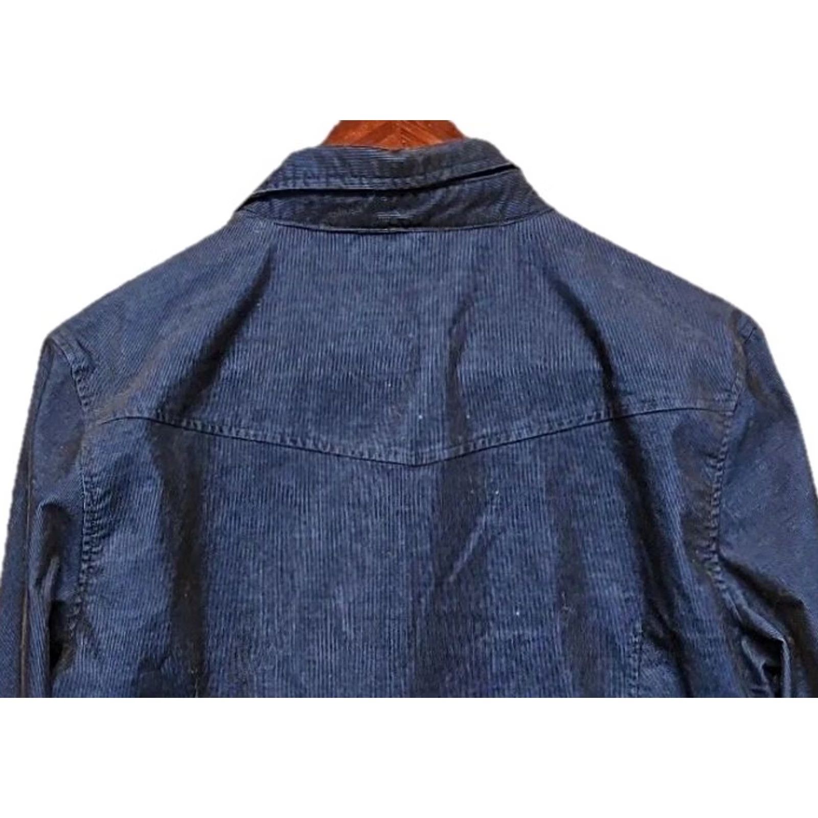 Vintage Cato Corduroy Women’s XL Navy Blue Button Front Shirt Utility Pockets Size XL / US 12-14 / IT 48-50 - 7 Thumbnail
