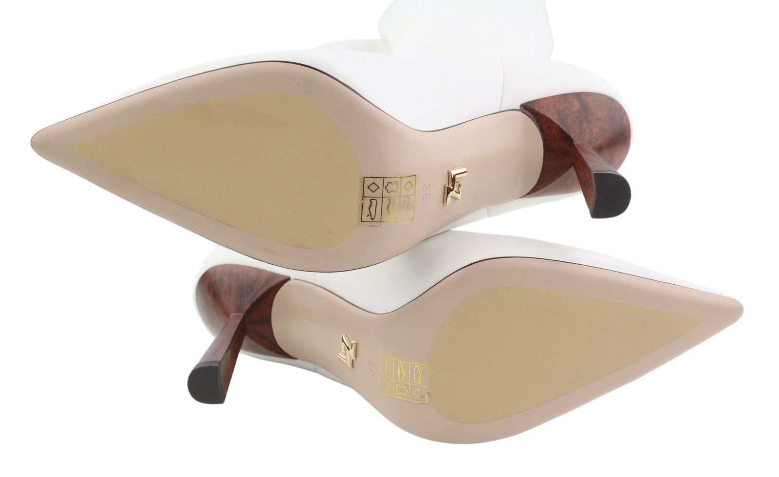 Other LOLA CRUZ NAF EU38 White Eco Leather Pointed Toe 87541 Size US 7 / IT 37 - 8 Thumbnail