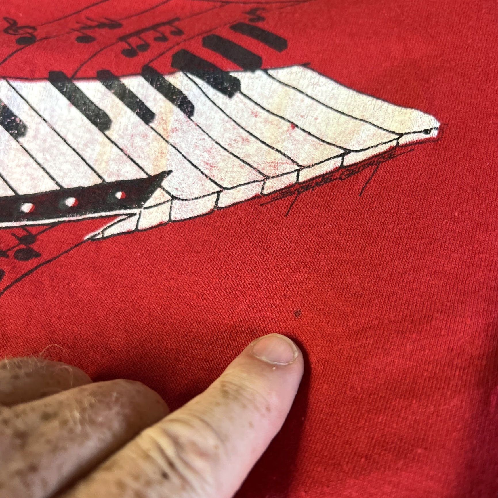 Jerzees VINTAGE New Orleans French Quarter T-shirt Men’s M Red Cotton Blend Graphic Tee Jazz 90s City Music Jerzees Logo Short Sleeve Crew Neck Size US M / EU 48-50 / 2 - 7 Thumbnail
